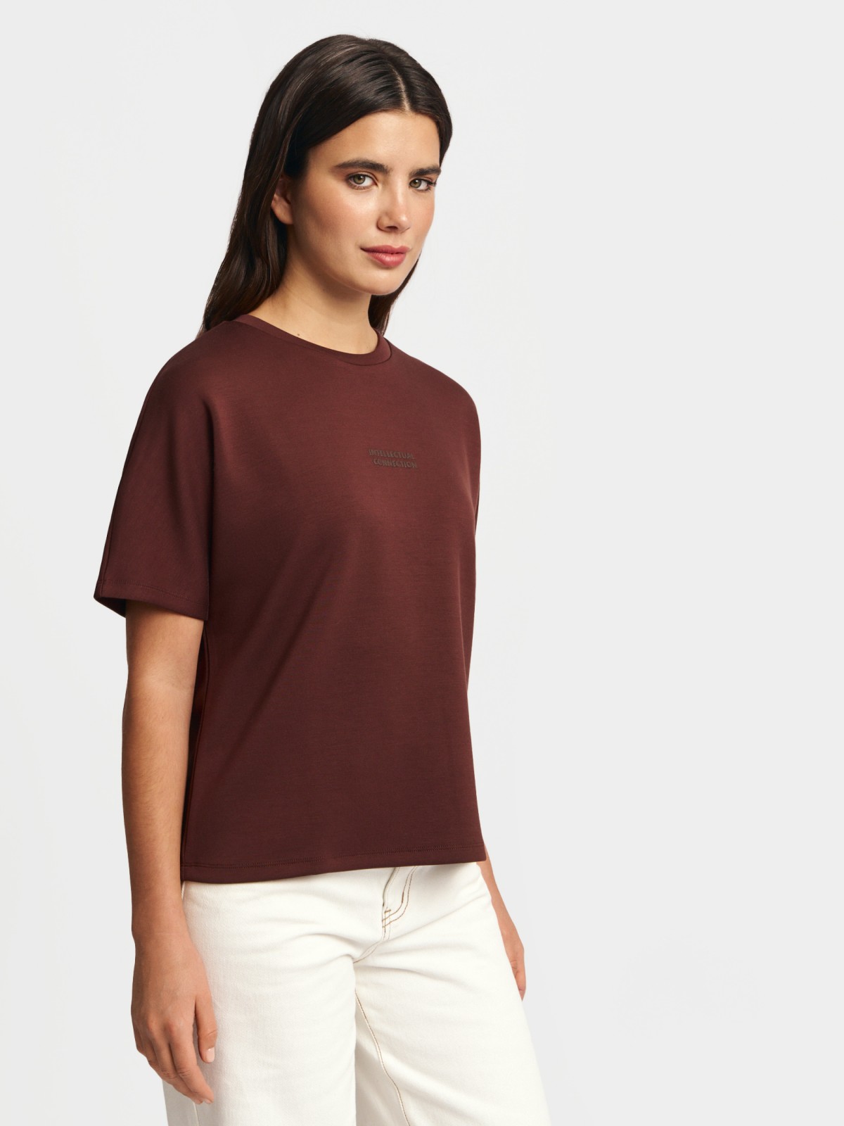 Футболка с принтом-надписью