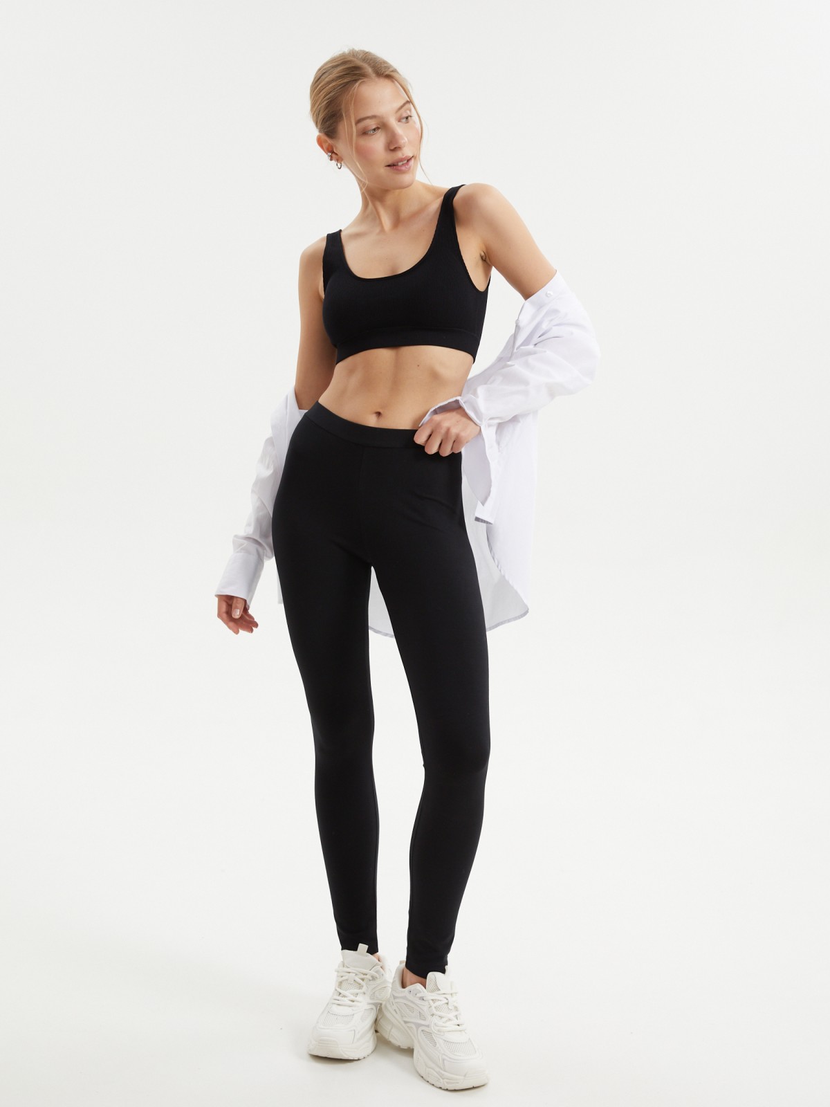 Трикотажные легинсы из хлопка