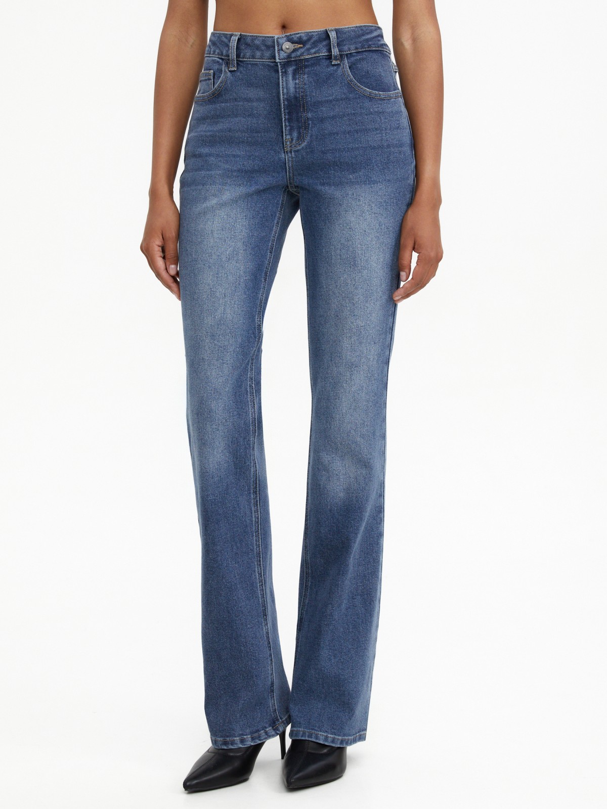 Джинсы силуэта Bootcut с низкой посадкой