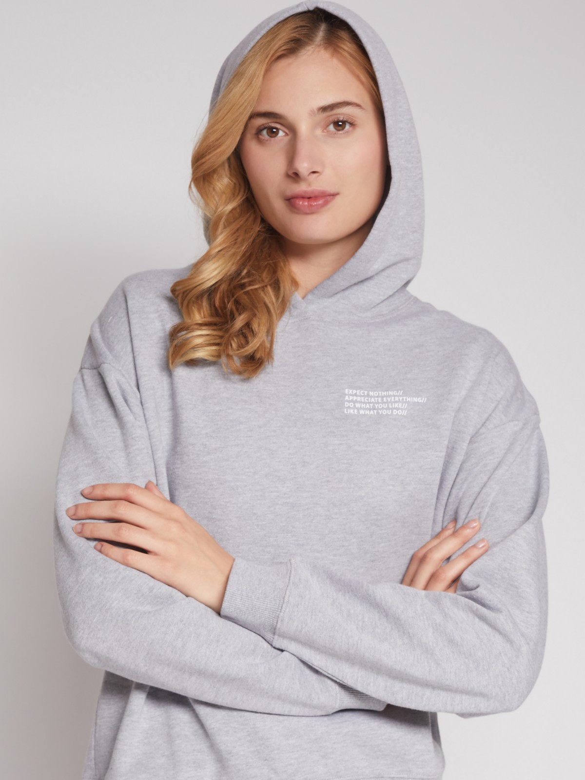 Утеплённый худи с капюшоном