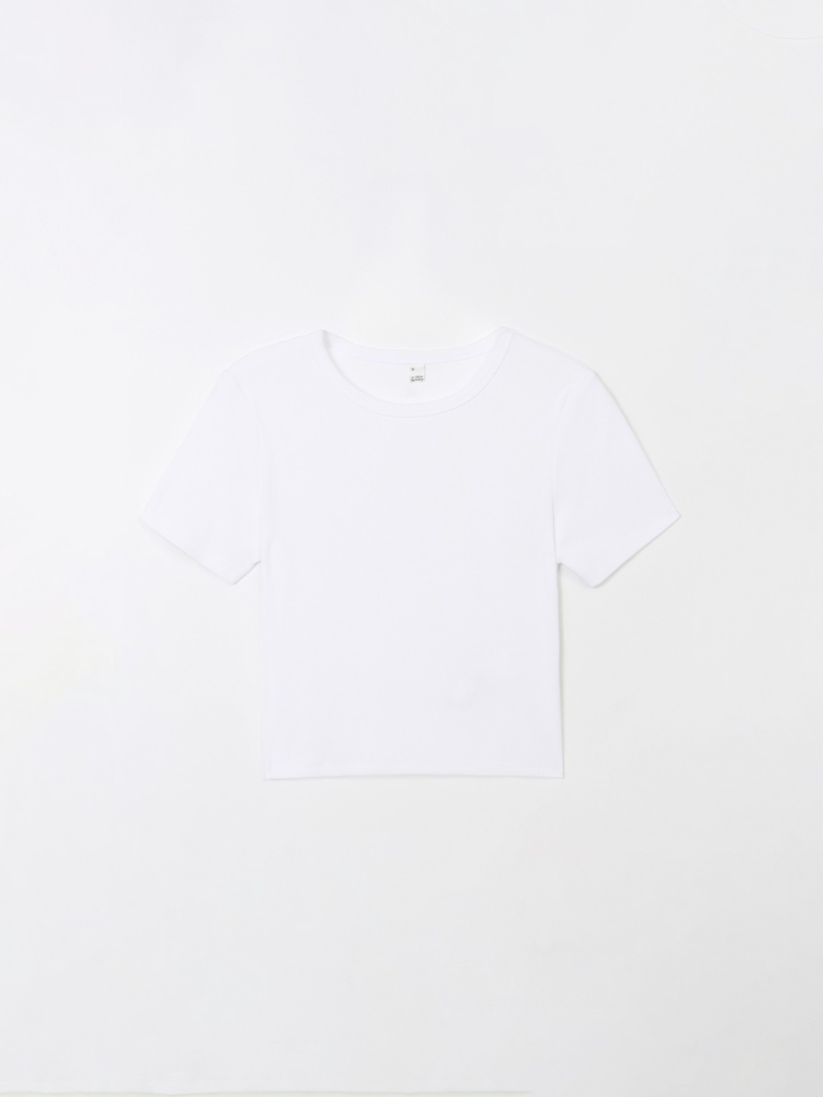 Кроп-топ из хлопка однотонный