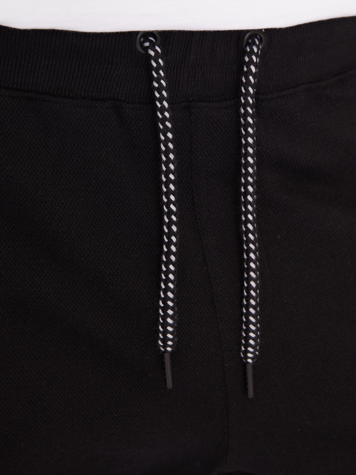 Трикотажные брюки-джоггеры в спортивном стиле zolla 21331762F012, цвет черный, размер M - фото 5