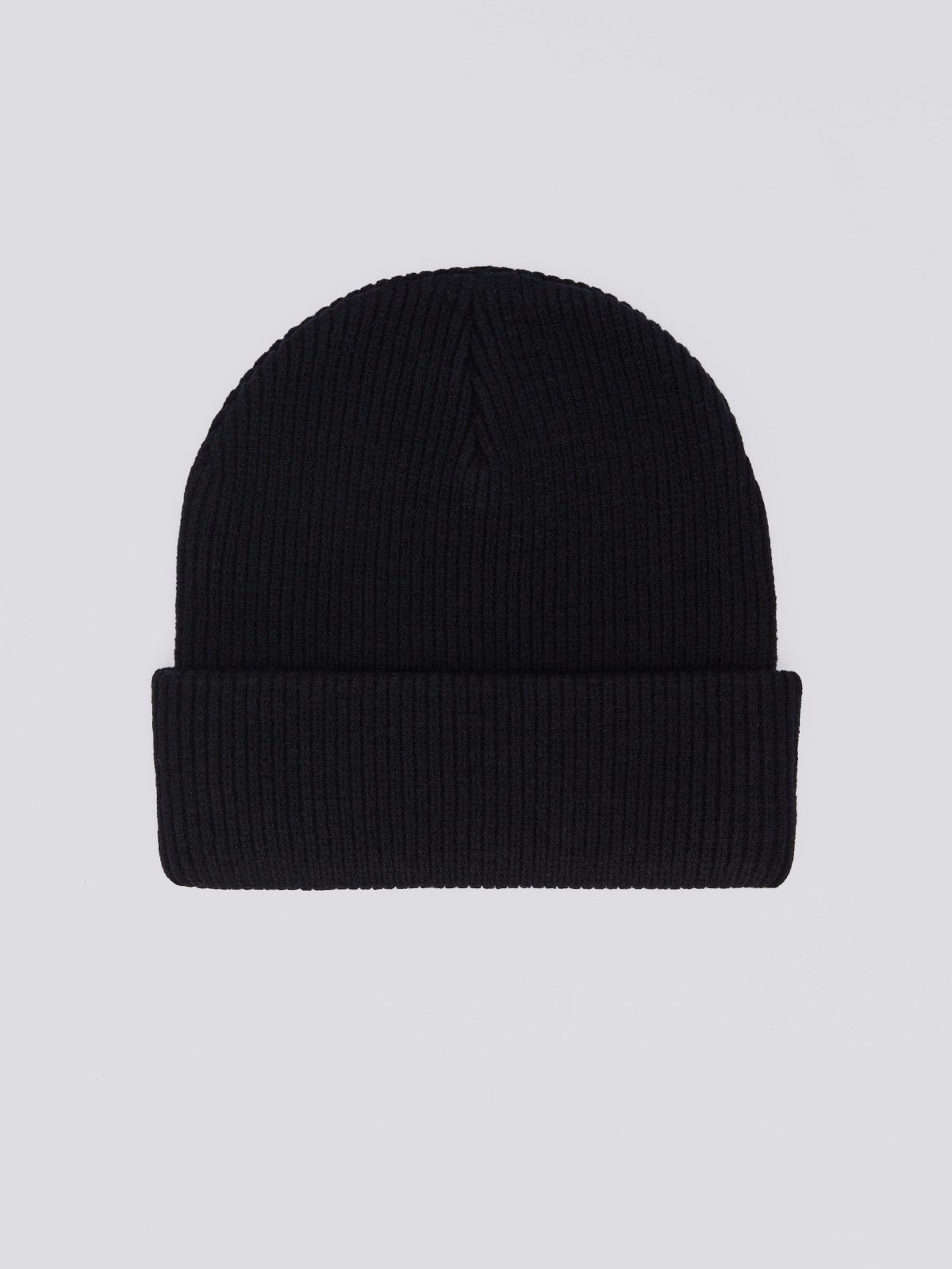 Трикотажная шапка-бини с отворотом zolla 02411927J045, цвет черный, размер 54-58 - фото 3