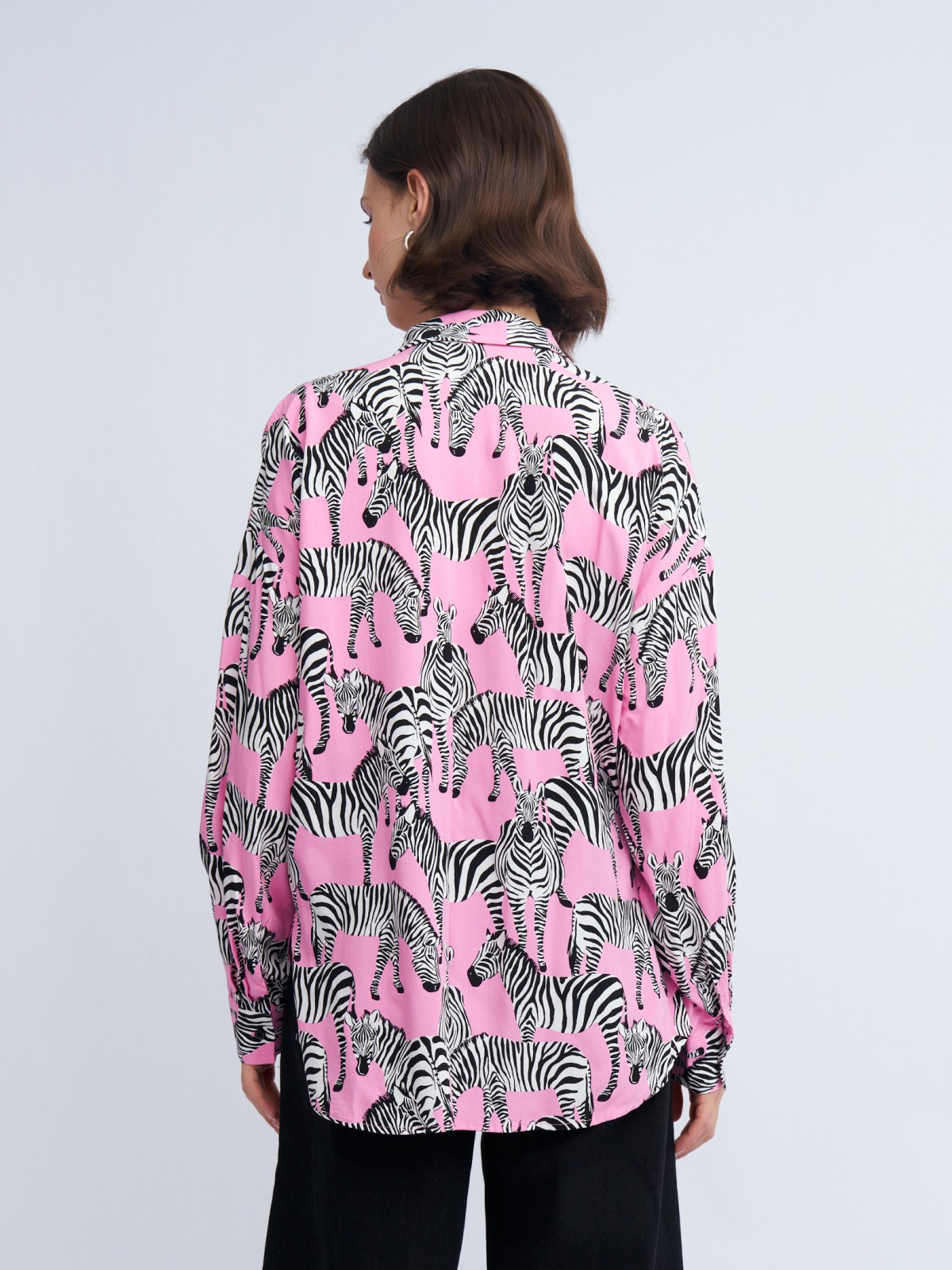 Рубашка из вискозы с принтом