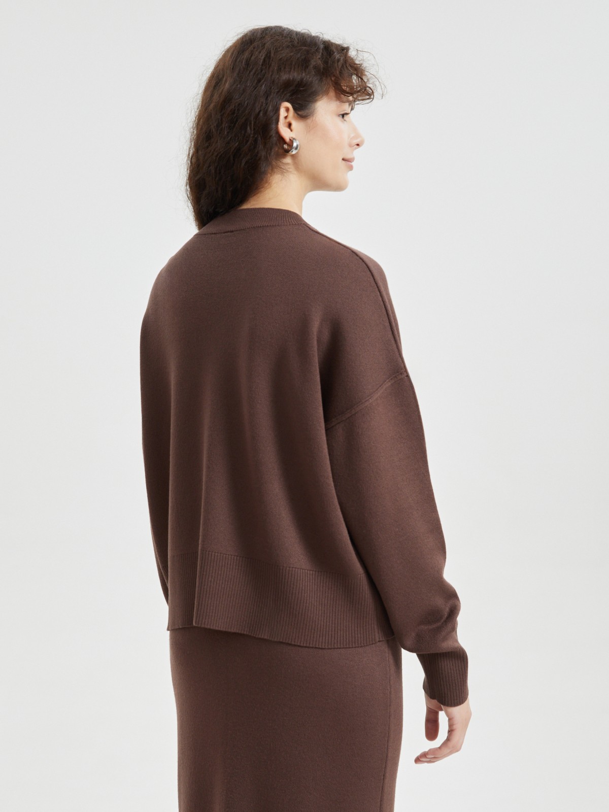 Трикотажный джемпер с длинным рукавом