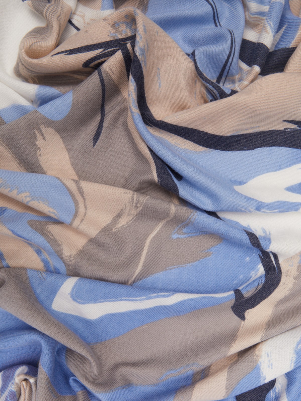 Тканевый шарф с короткой бахромой zolla 02411914J025, цвет серый, размер No_size - фото 2