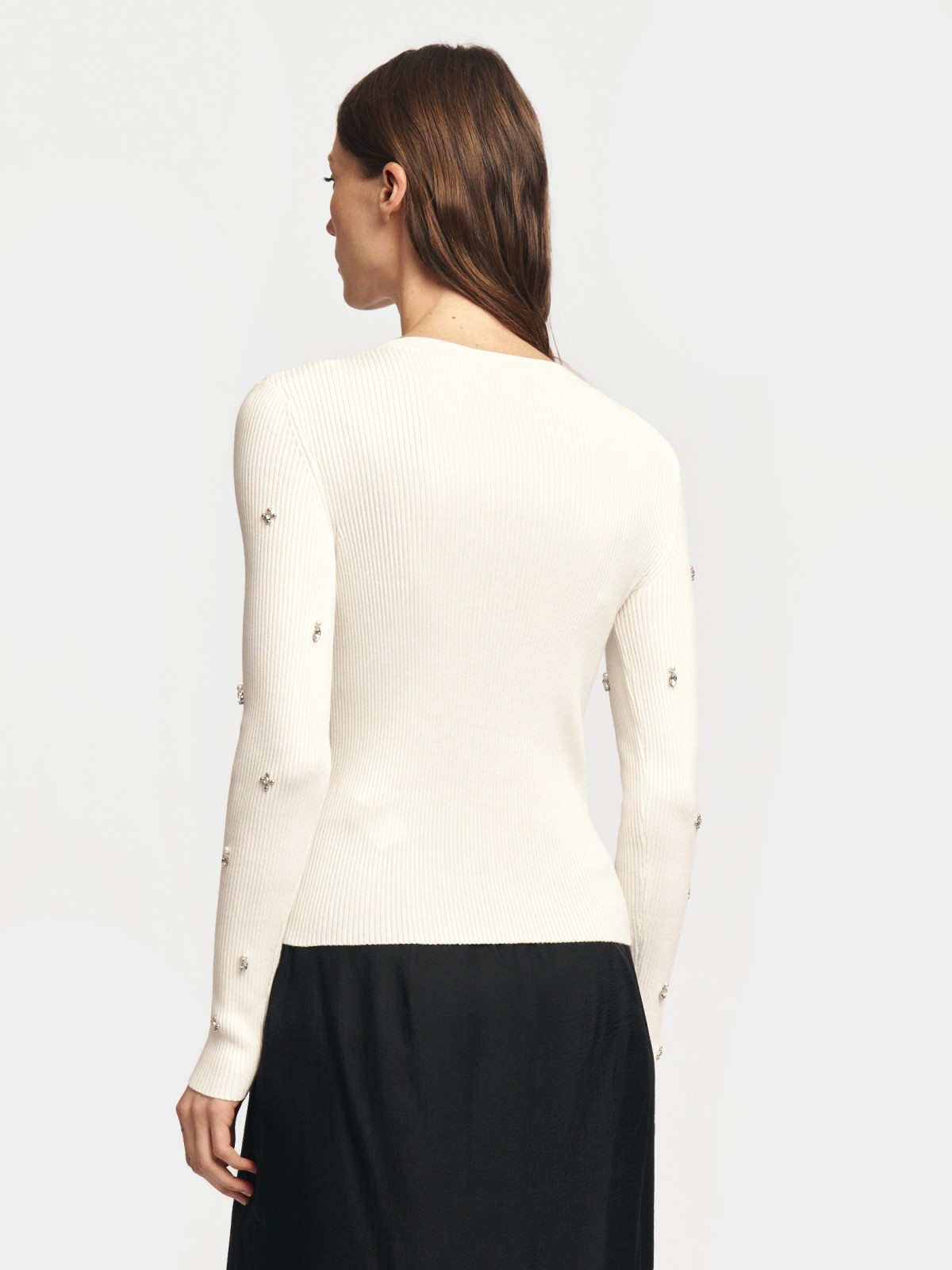 Водолазка-лонгслив со стразами