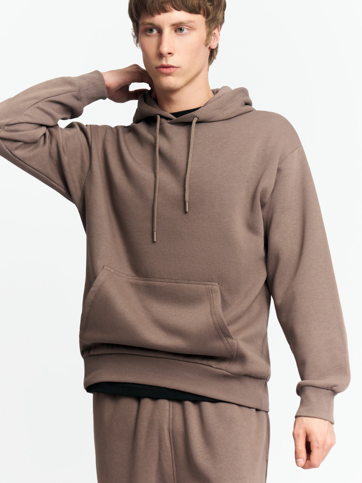 Утеплённый худи с капюшоном и начёсом