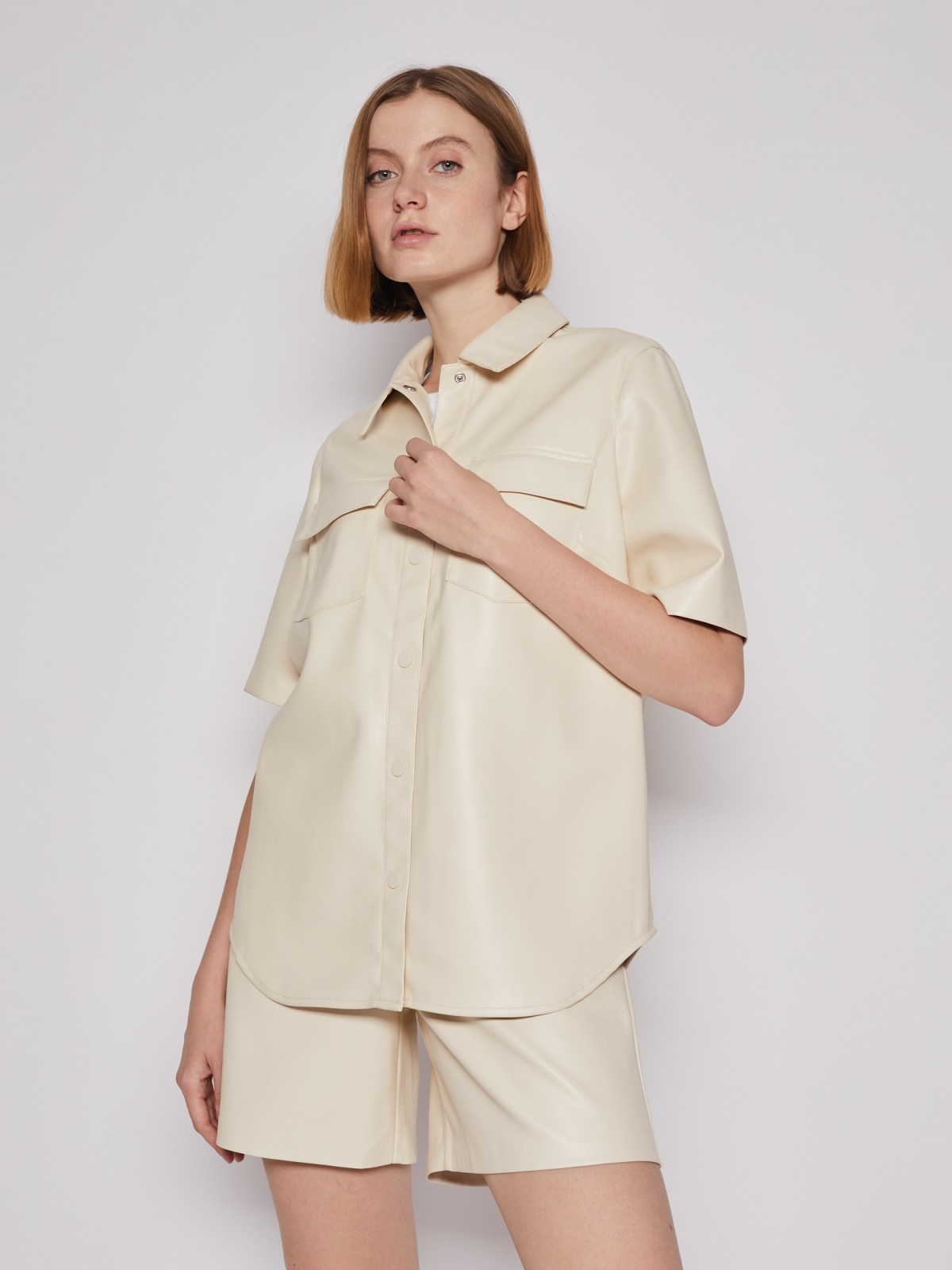 Рубашка из экокожи