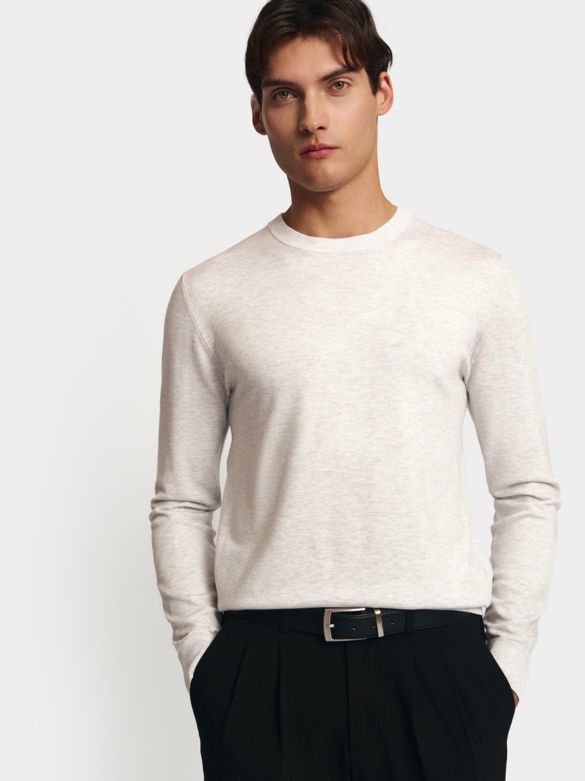 Тонкий трикотажный джемпер