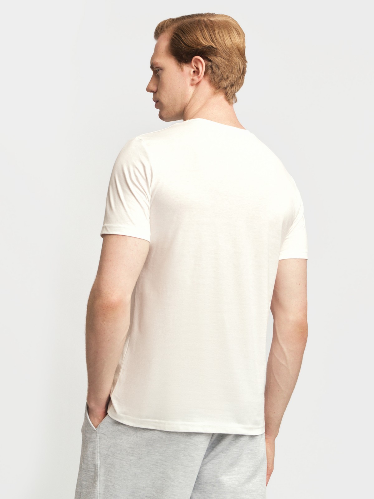 Футболка из хлопка с принтом