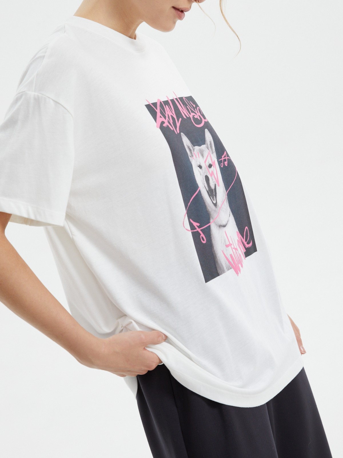 Футболка оверсайз с принтом