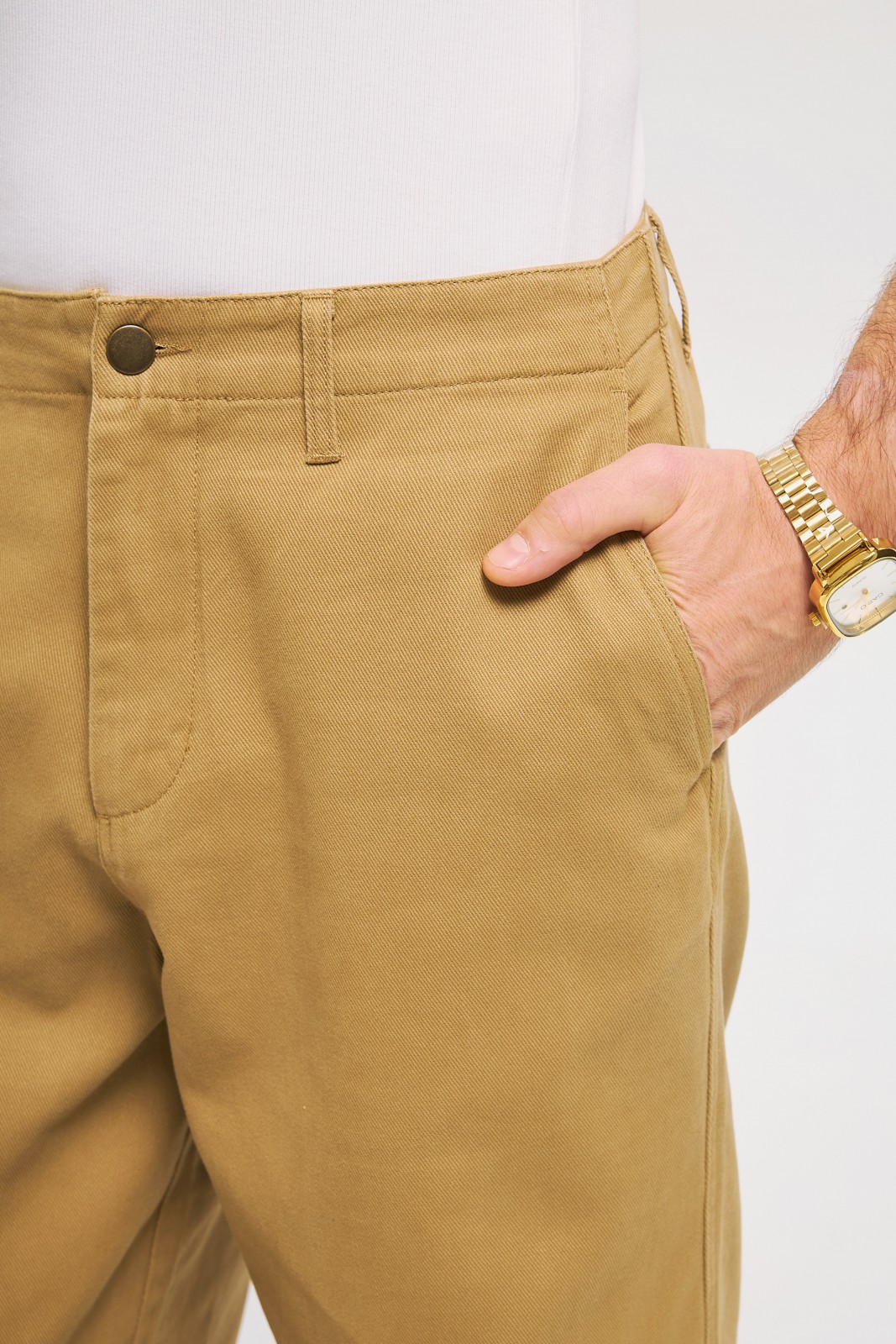 Брюки прямого силуэта из хлопка