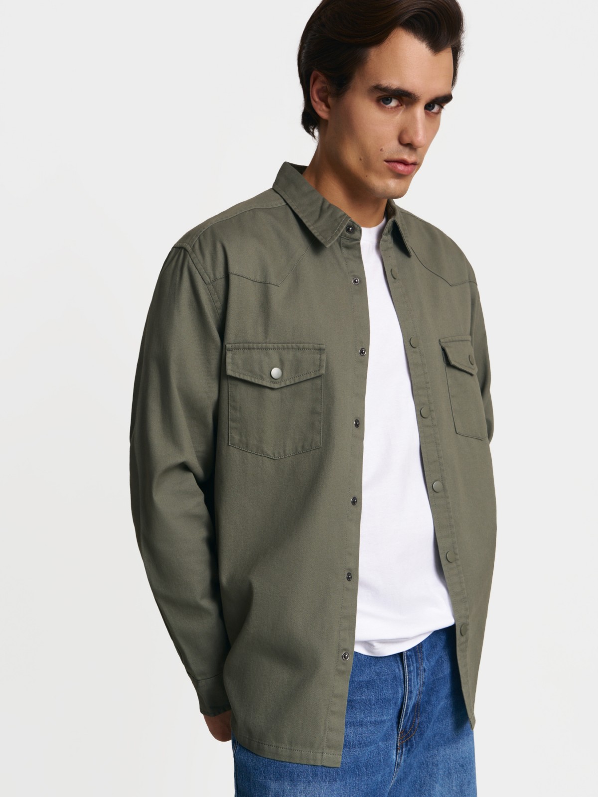 Куртка-рубашка из хлопка