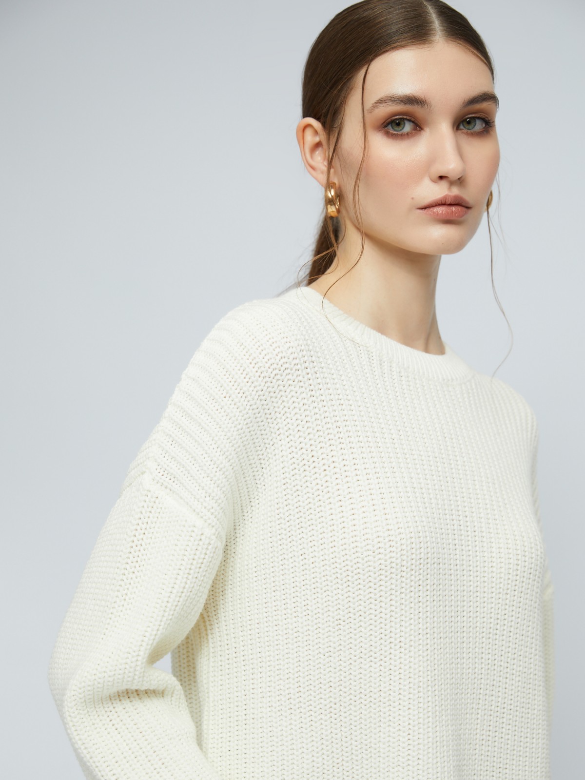 Вязаный джемпер с длинным рукавом