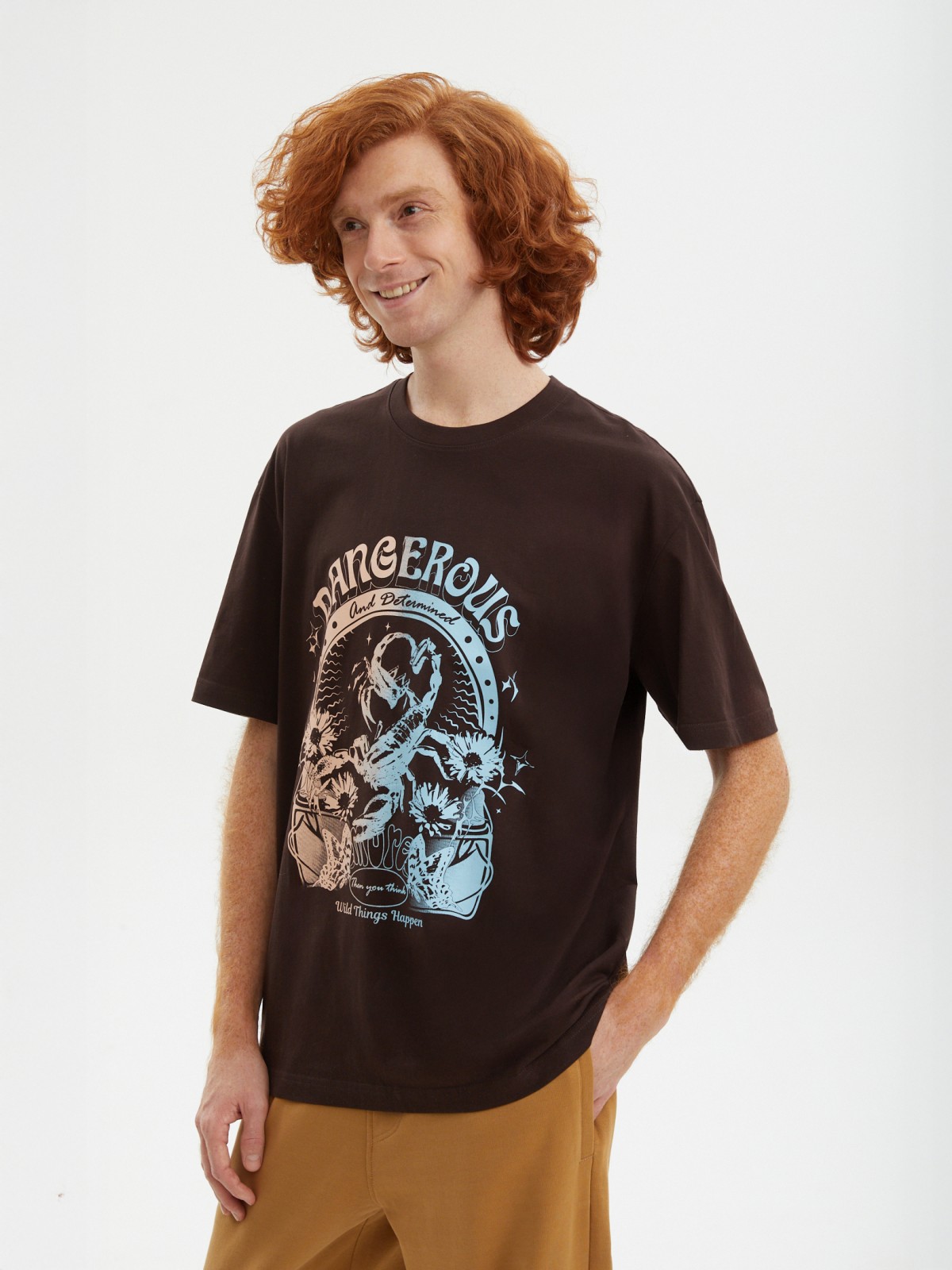 Футболка из хлопка с принтом