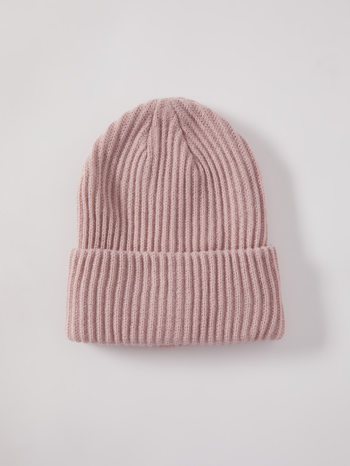 Тёплая шапка-бини zolla 02211924J015, цвет розовый, размер 54-58 - фото 1