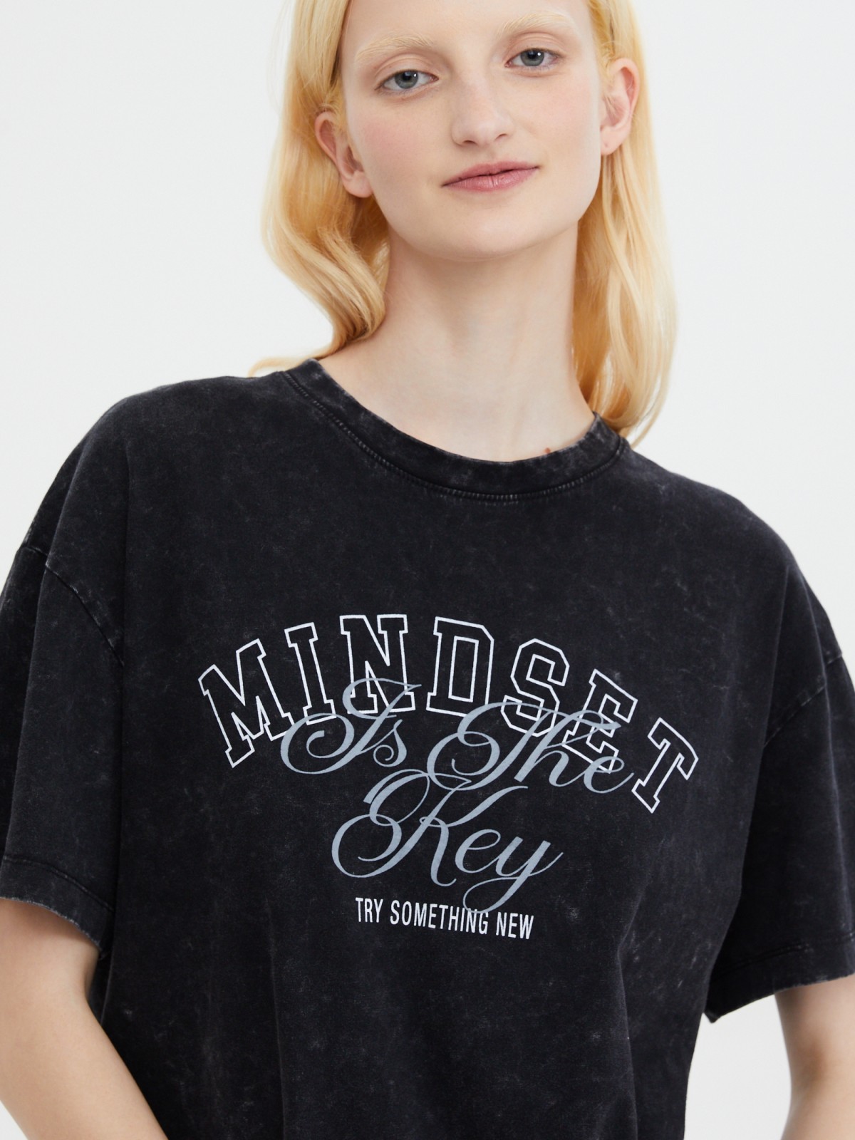 Футболка оверсайз из хлопка с надписью