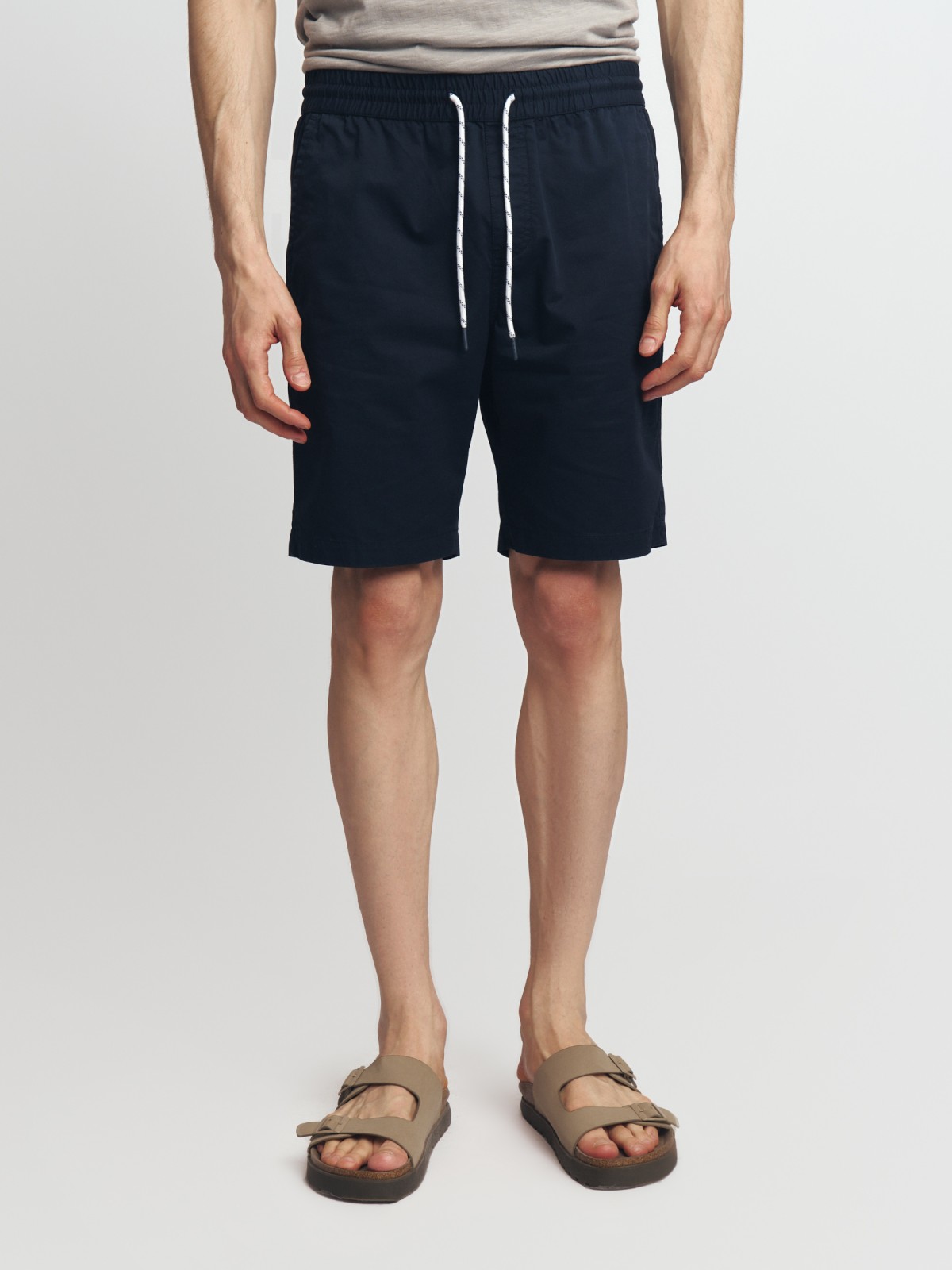 Удлинённые шорты на резинке из хлопка