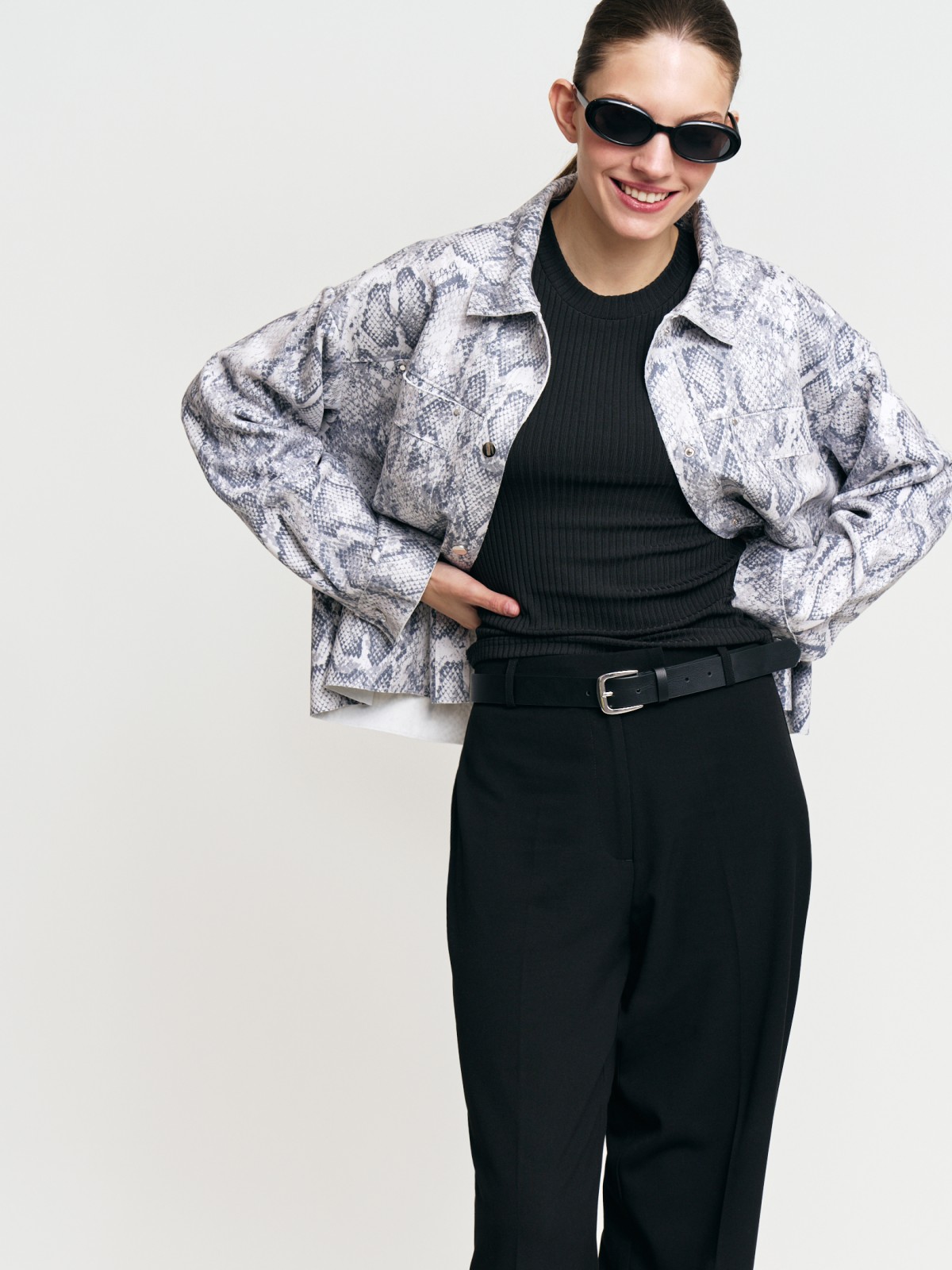 Куртка с принтом без утеплителя