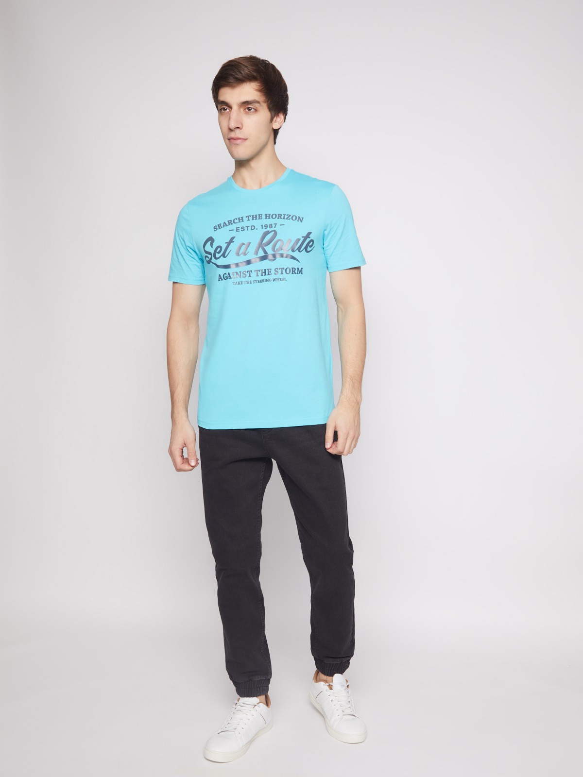 Футболка из хлопка с принтом