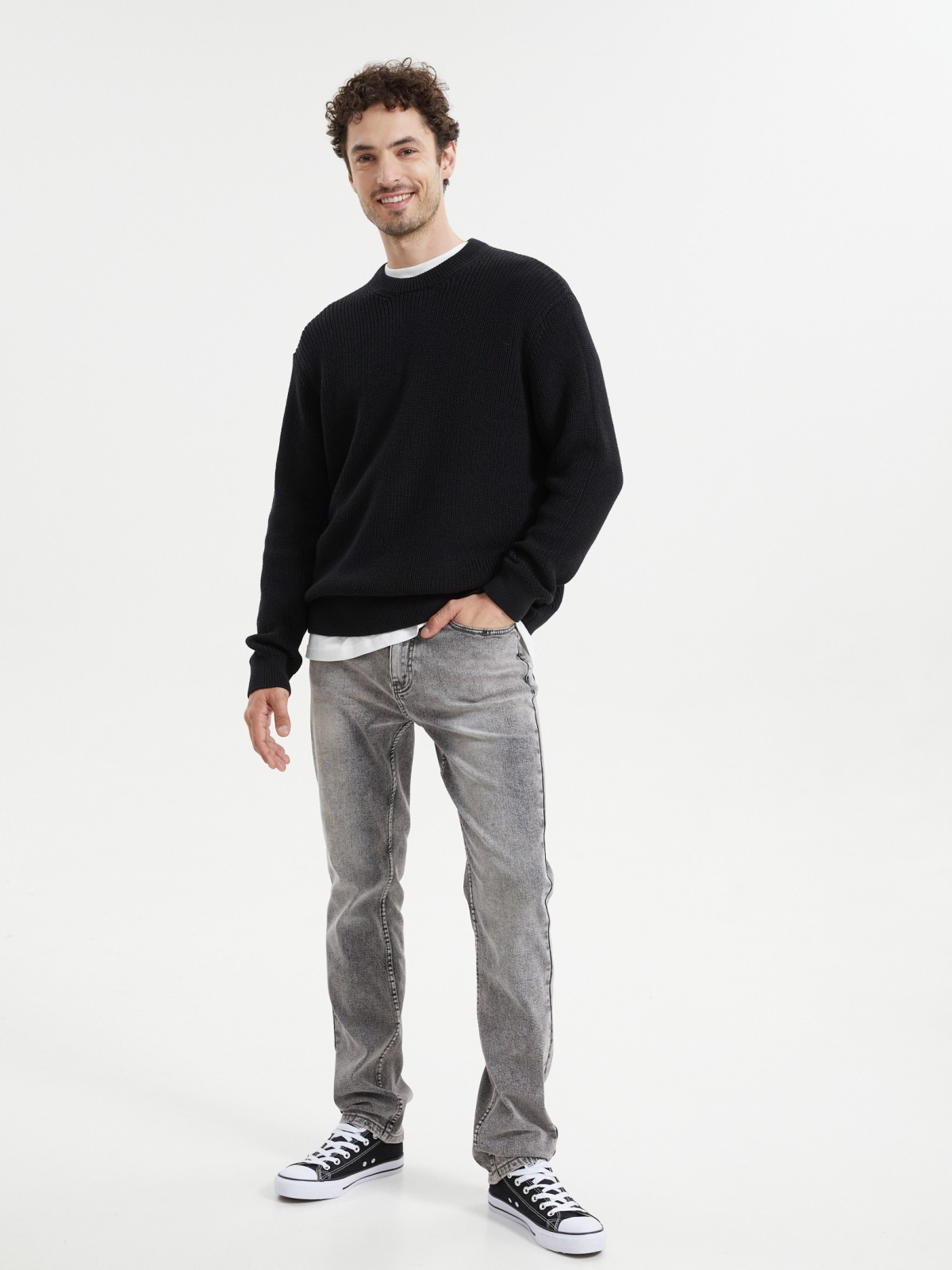 Вязаный джемпер с длинным рукавом