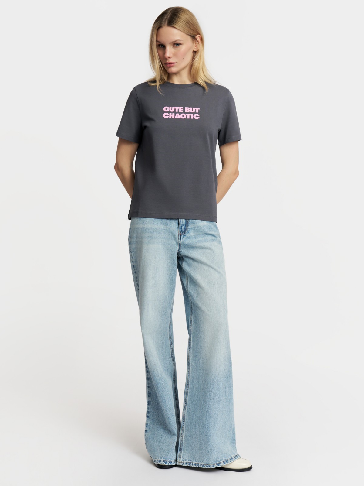 Футболка из хлопка с надписью