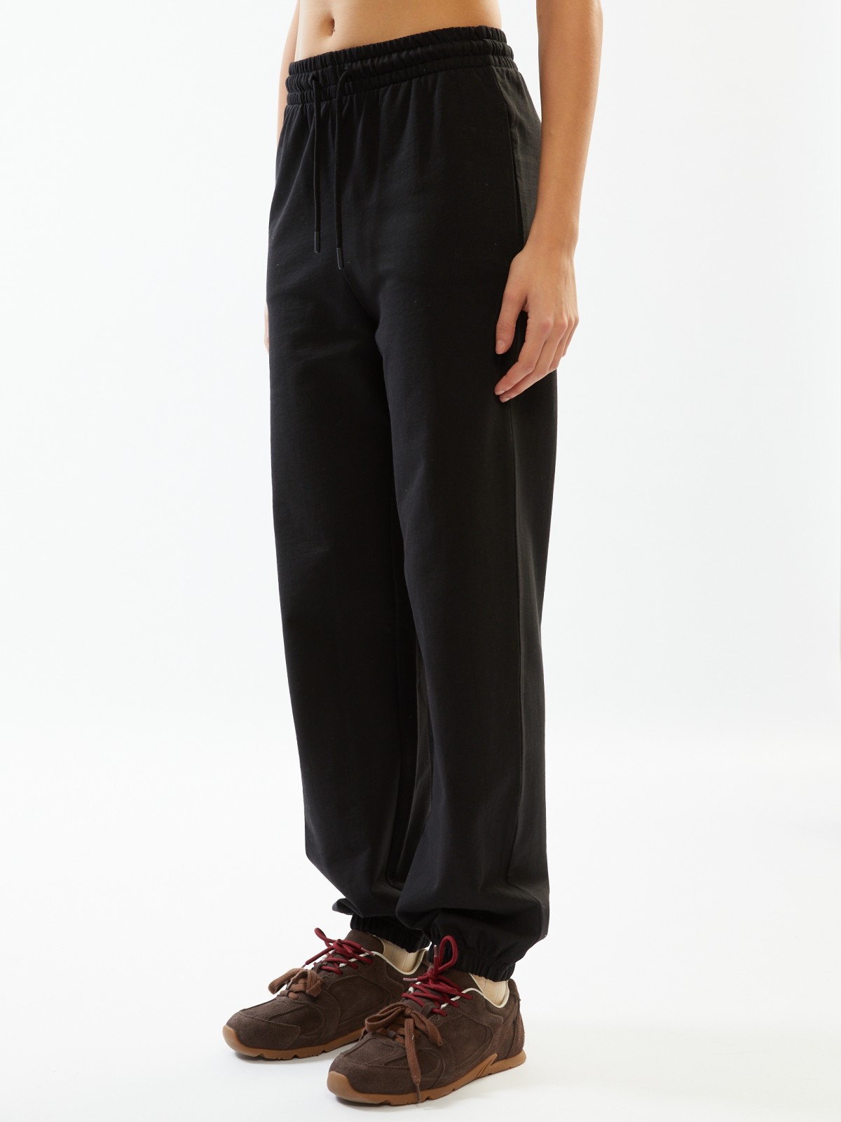 Брюки-джоггеры из хлопка на резинке