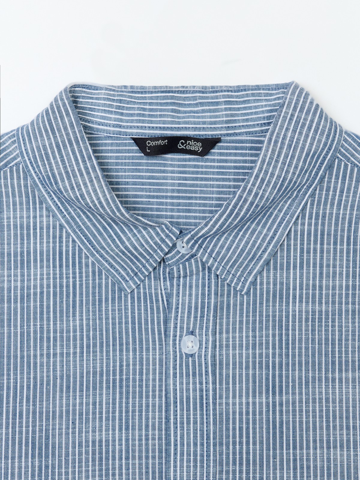 Офисная рубашка из хлопка с узором в полоску