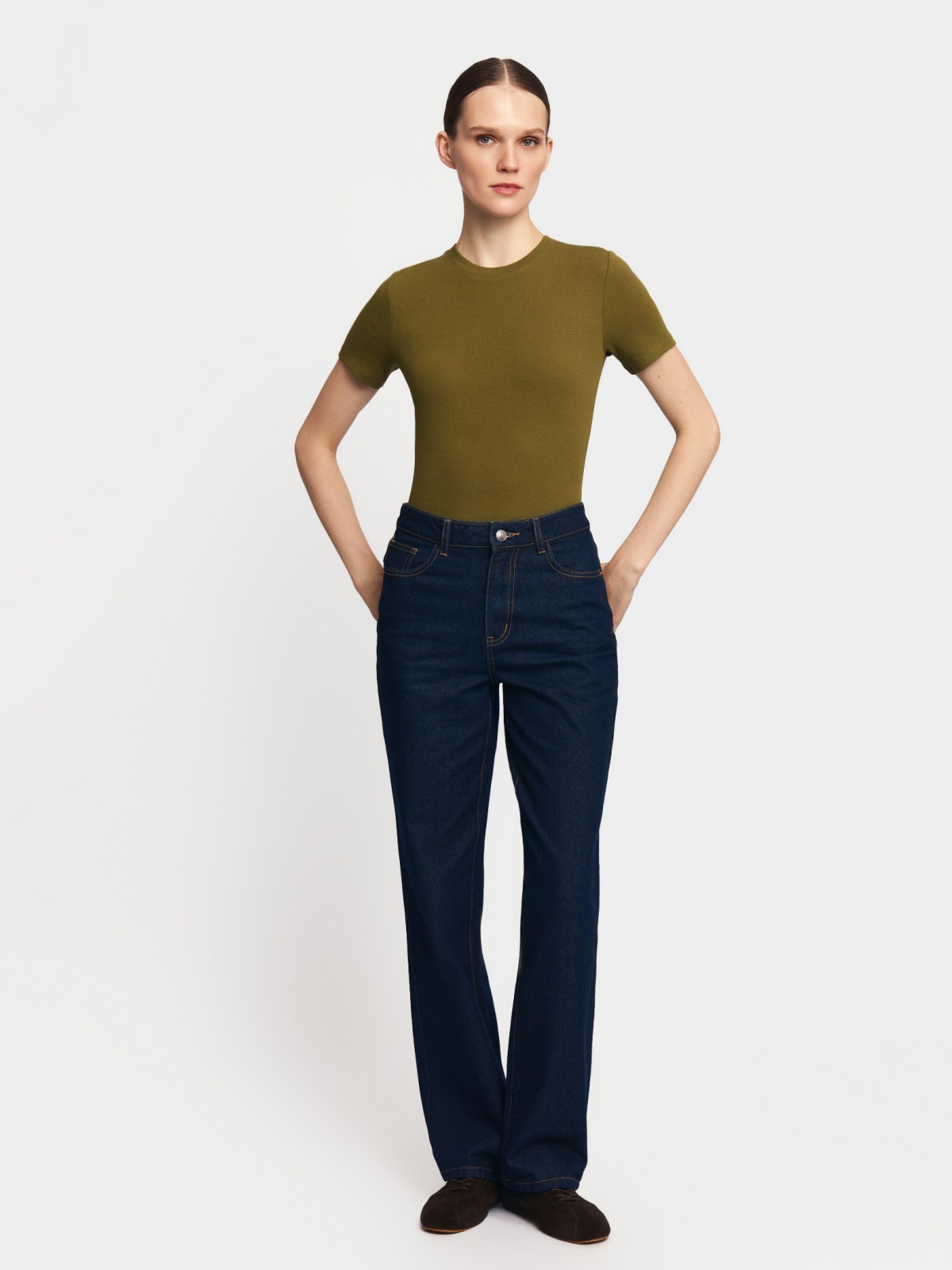 Футболка из хлопка однотонная