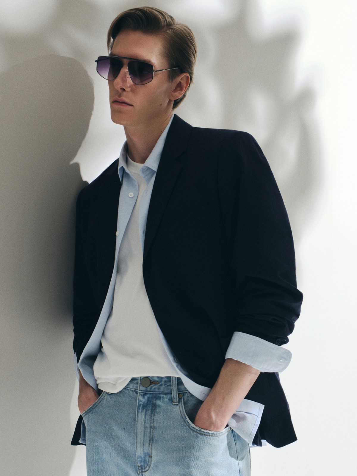 Льняной однобортный пиджак