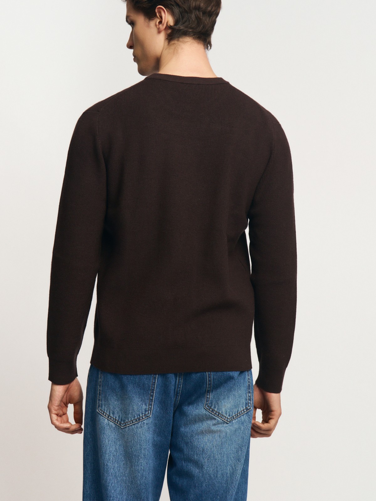 Трикотажный джемпер с длинным рукавом