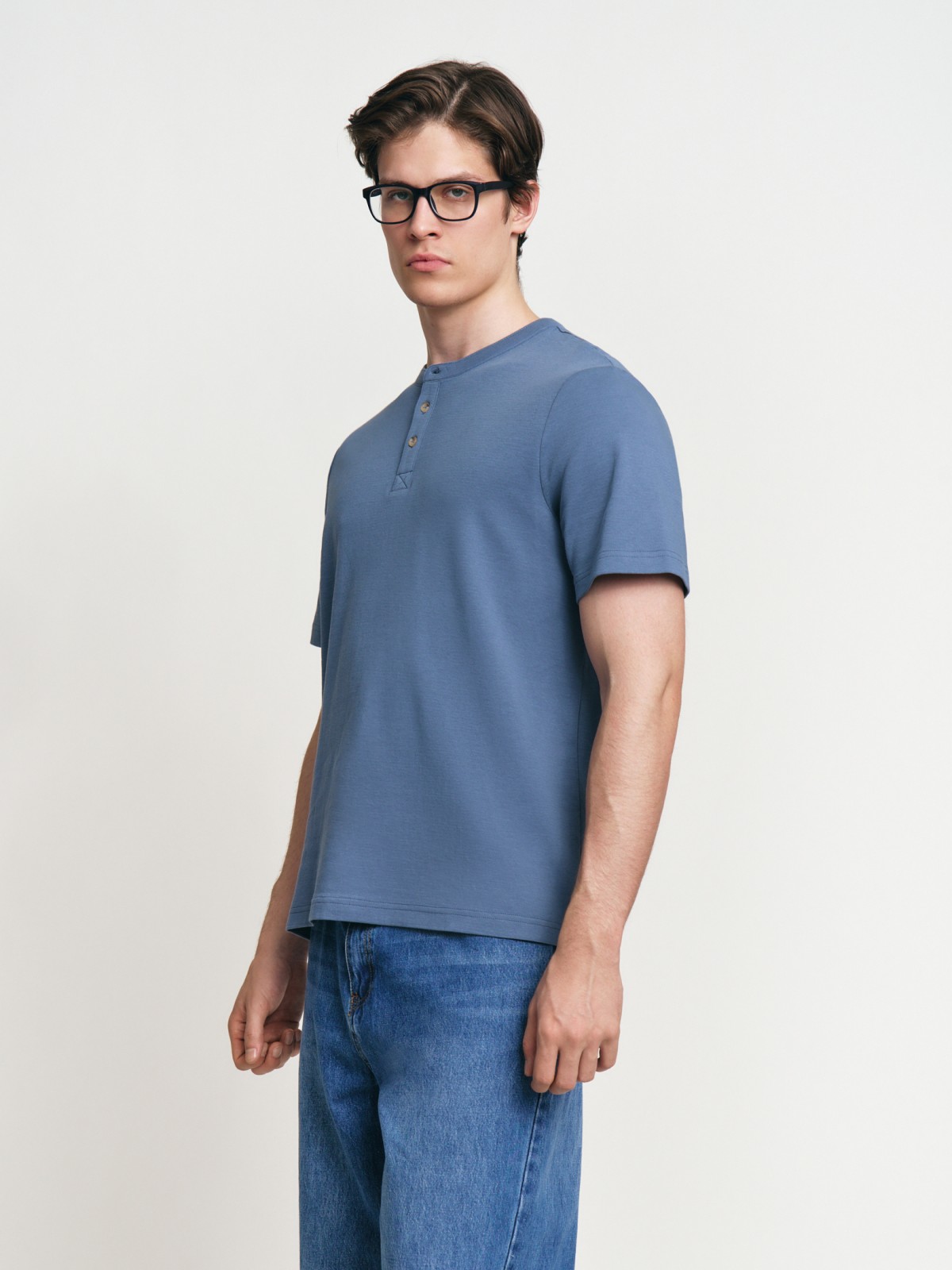 Футболка хенли из хлопка