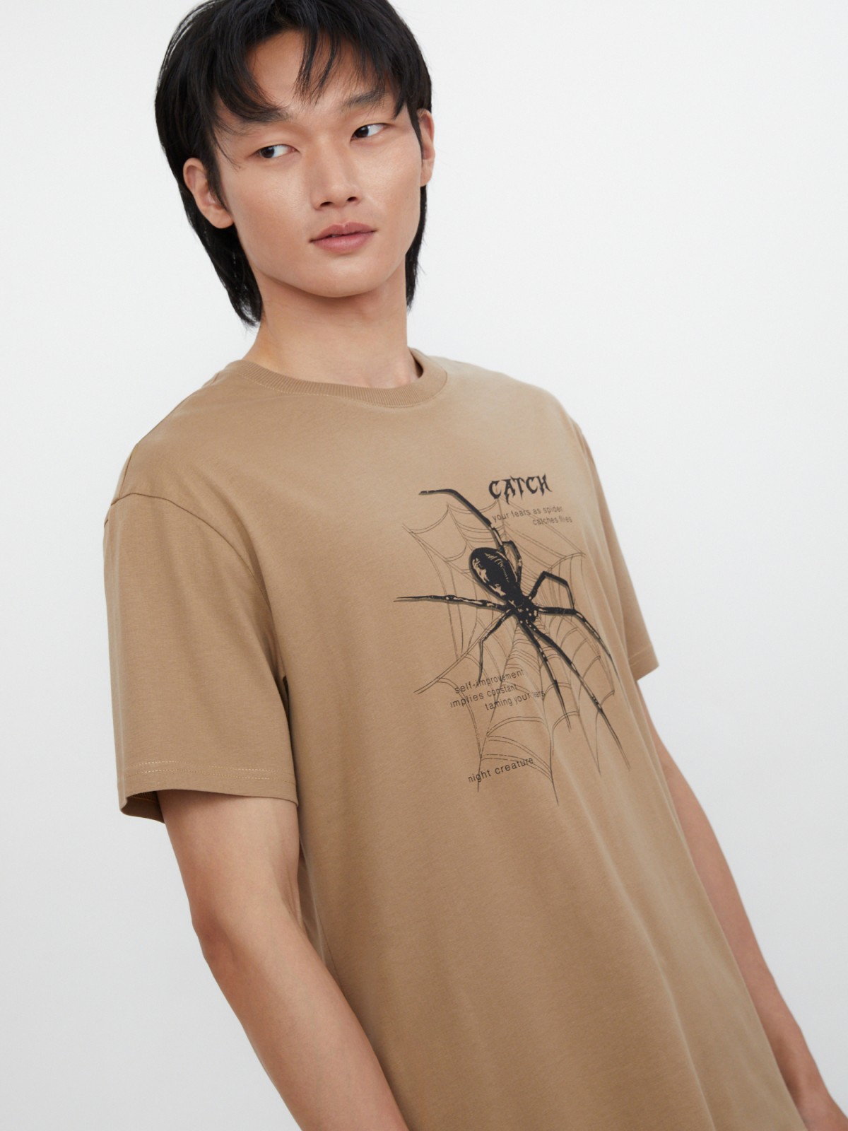 Футболка из хлопка с принтом