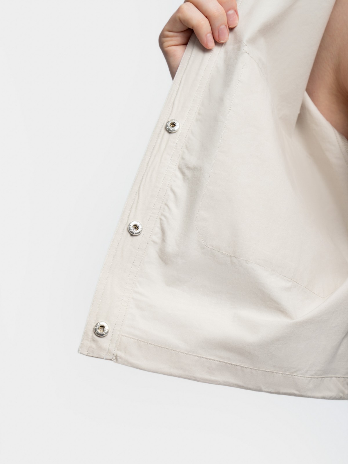 Блузка-рубашка из хлопка на кулиске