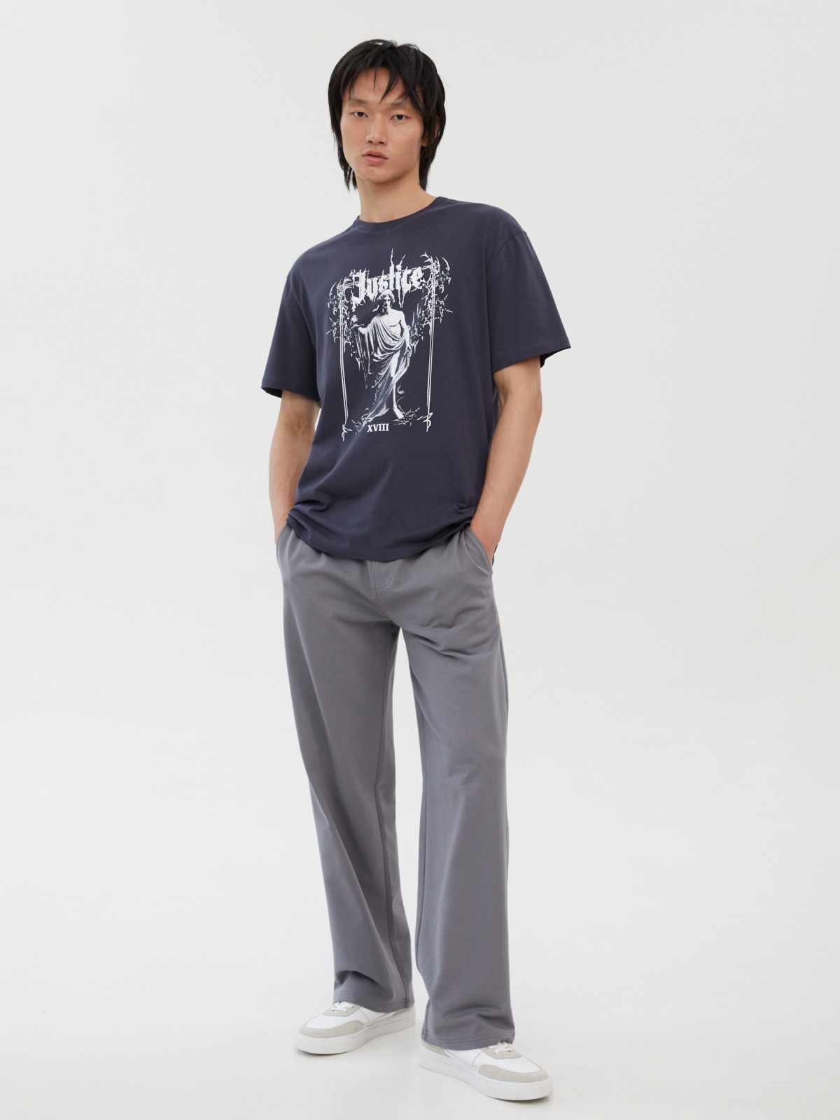 Футболка из хлопка с принтом