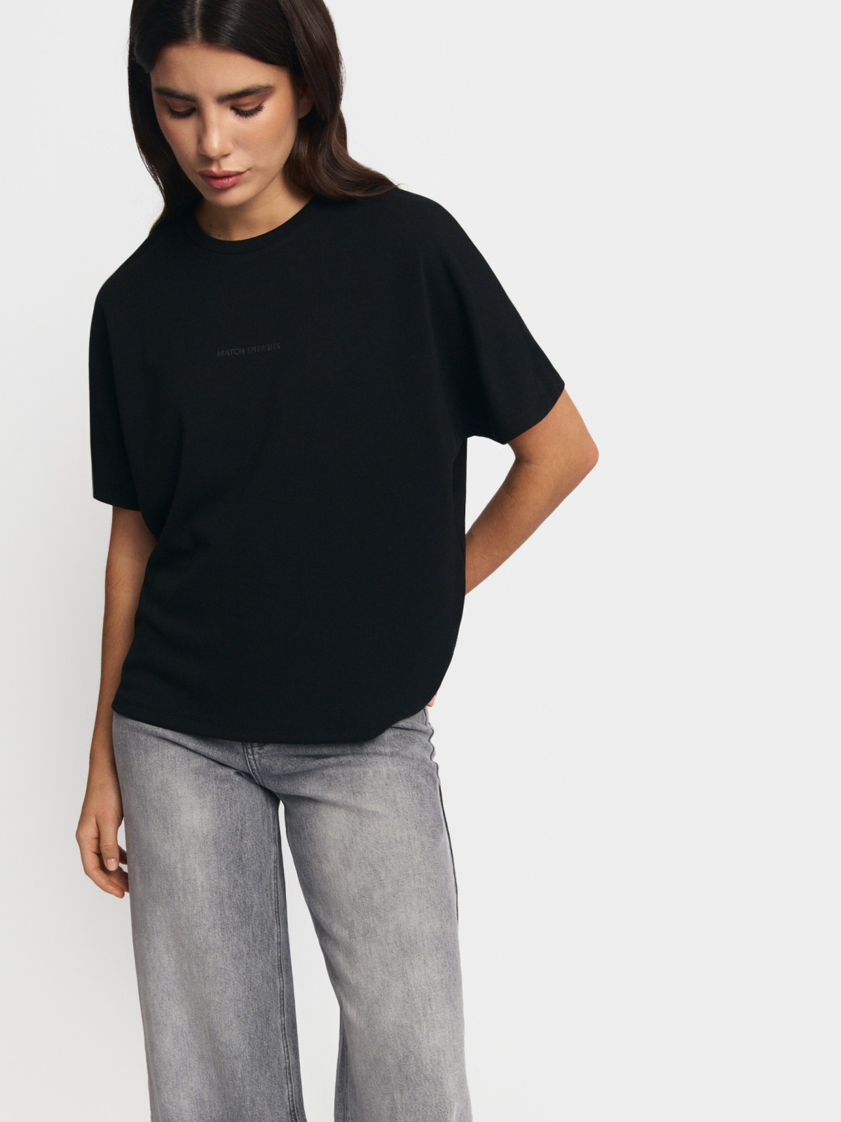 Футболка с принтом-надписью