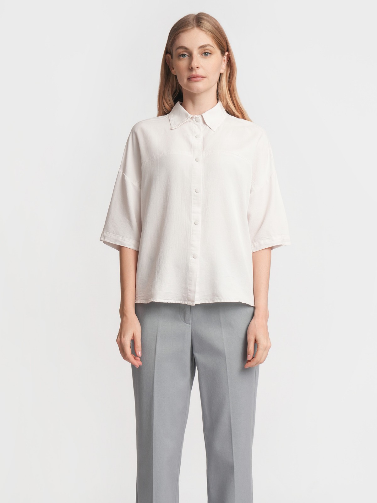 Рубашка оверсайз с коротким рукавом