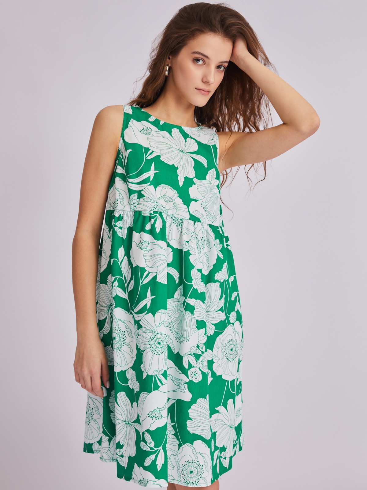 Платье zolla 023258291523, цвет зеленый, размер XS - фото 2