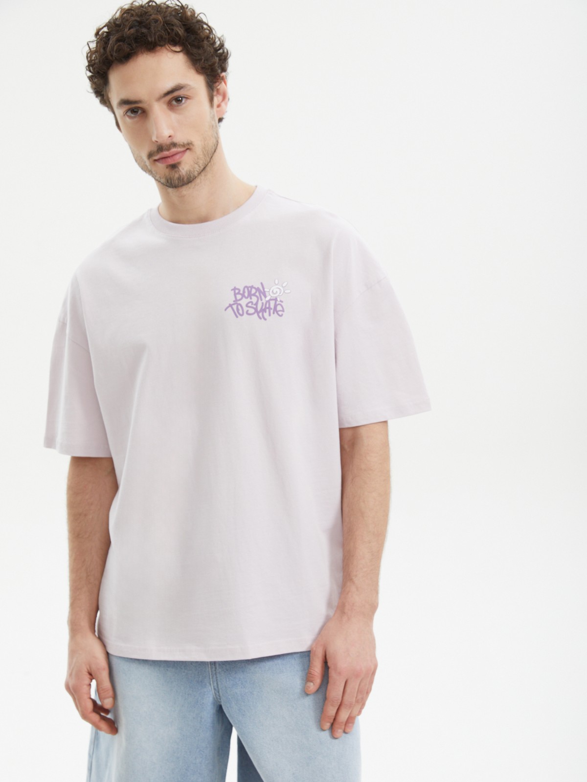 Футболка оверсайз из хлопка с надписью