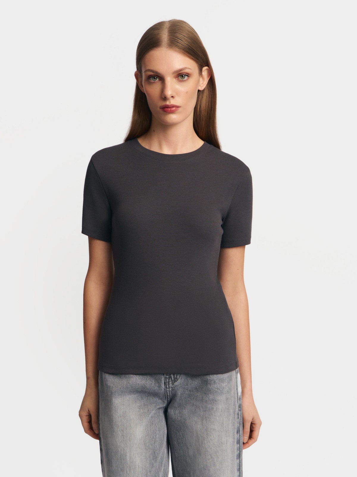 Футболка из хлопка однотонная