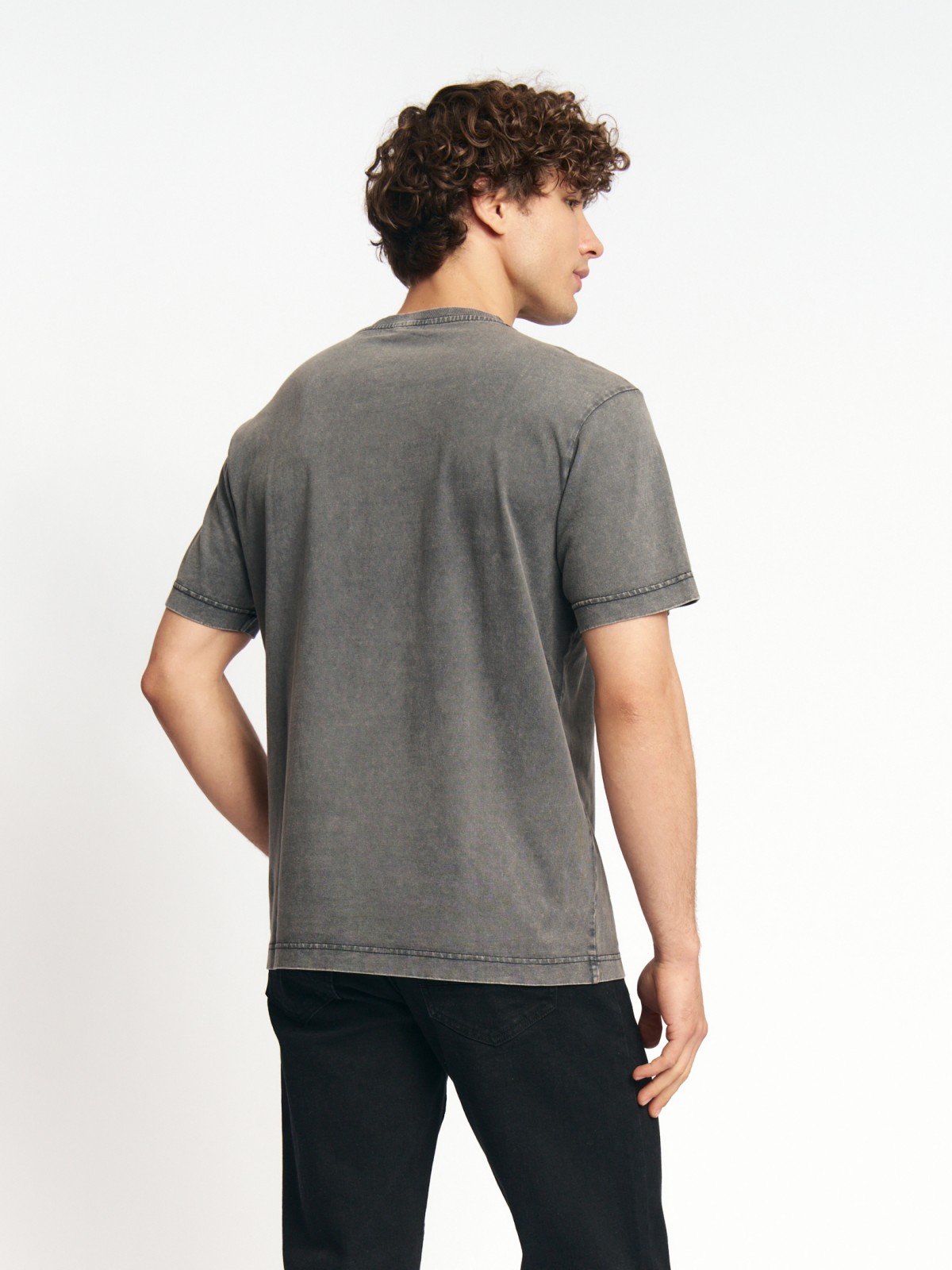 Футболка из хлопка с принтом-надписью