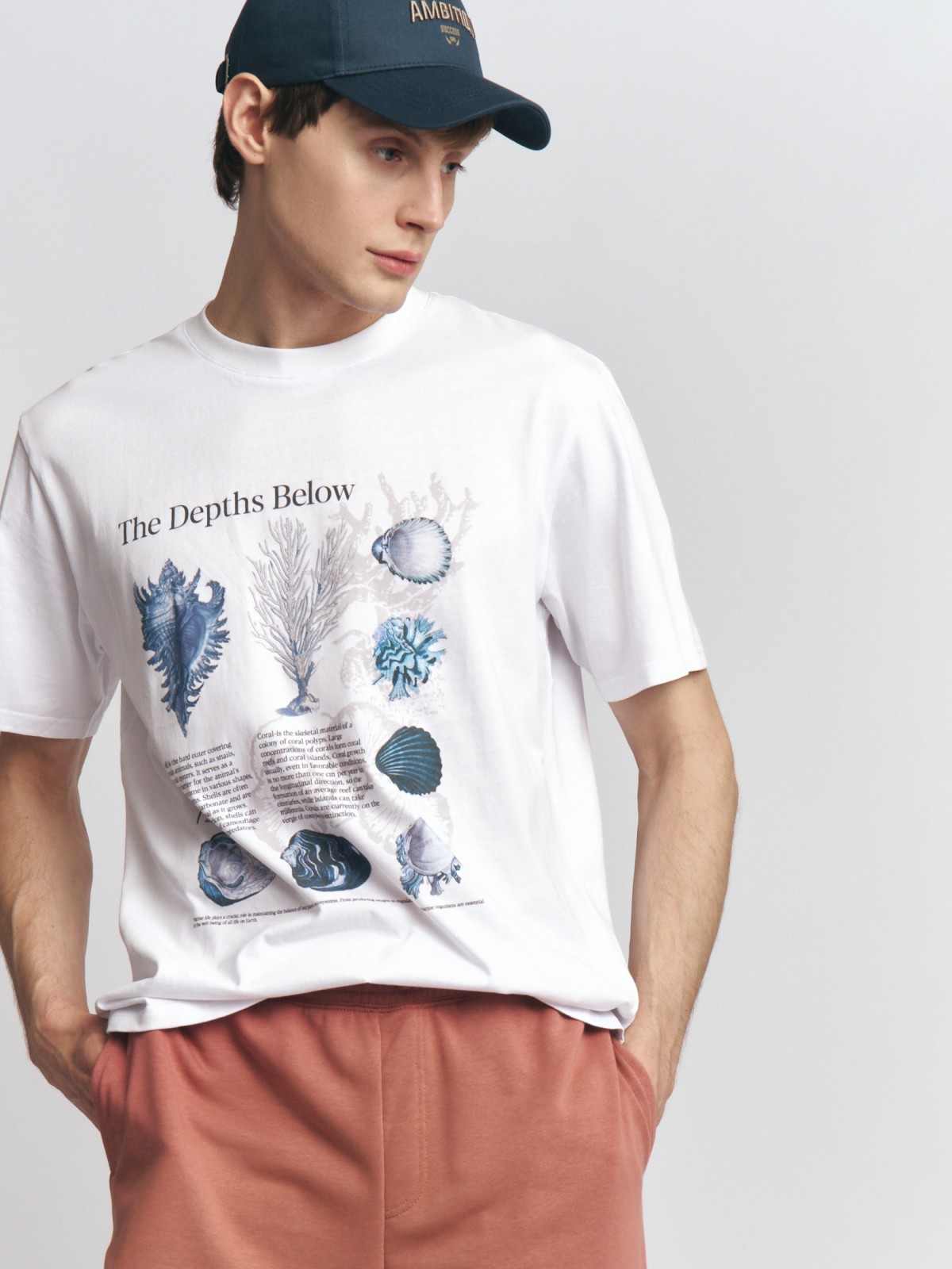 Футболка из хлопка с принтом