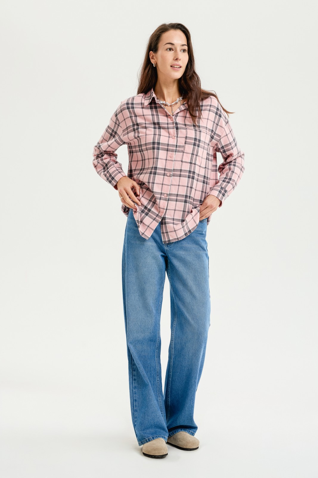 Верхняя рубашка из хлопка в клетку