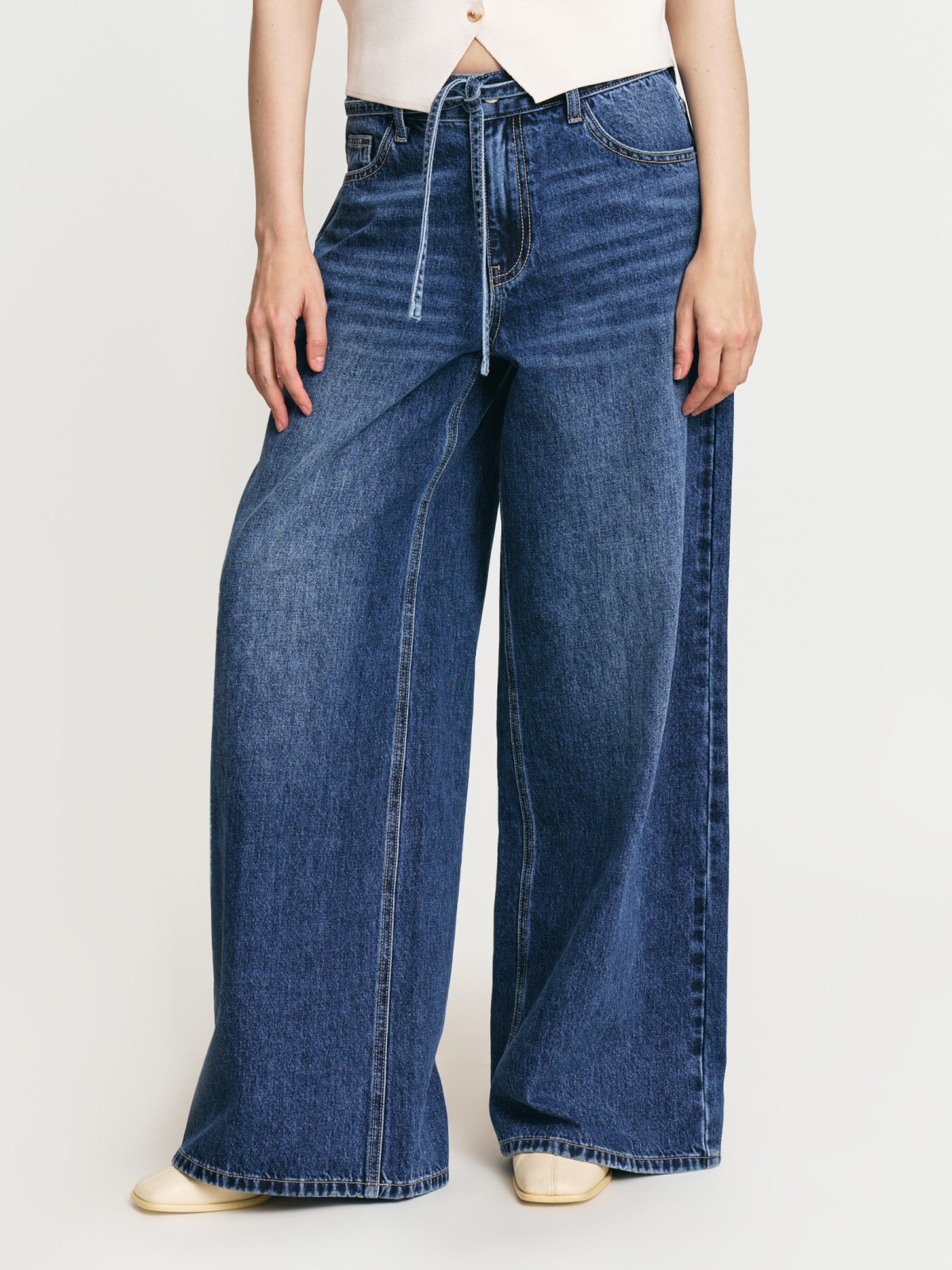 Джинсы силуэта Wide с посадкой Loose