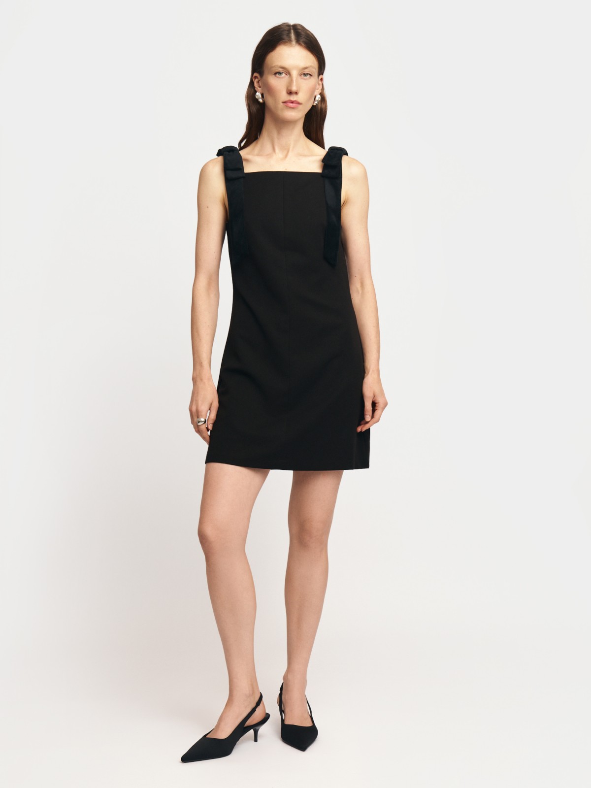 Сарафан мини с бантами