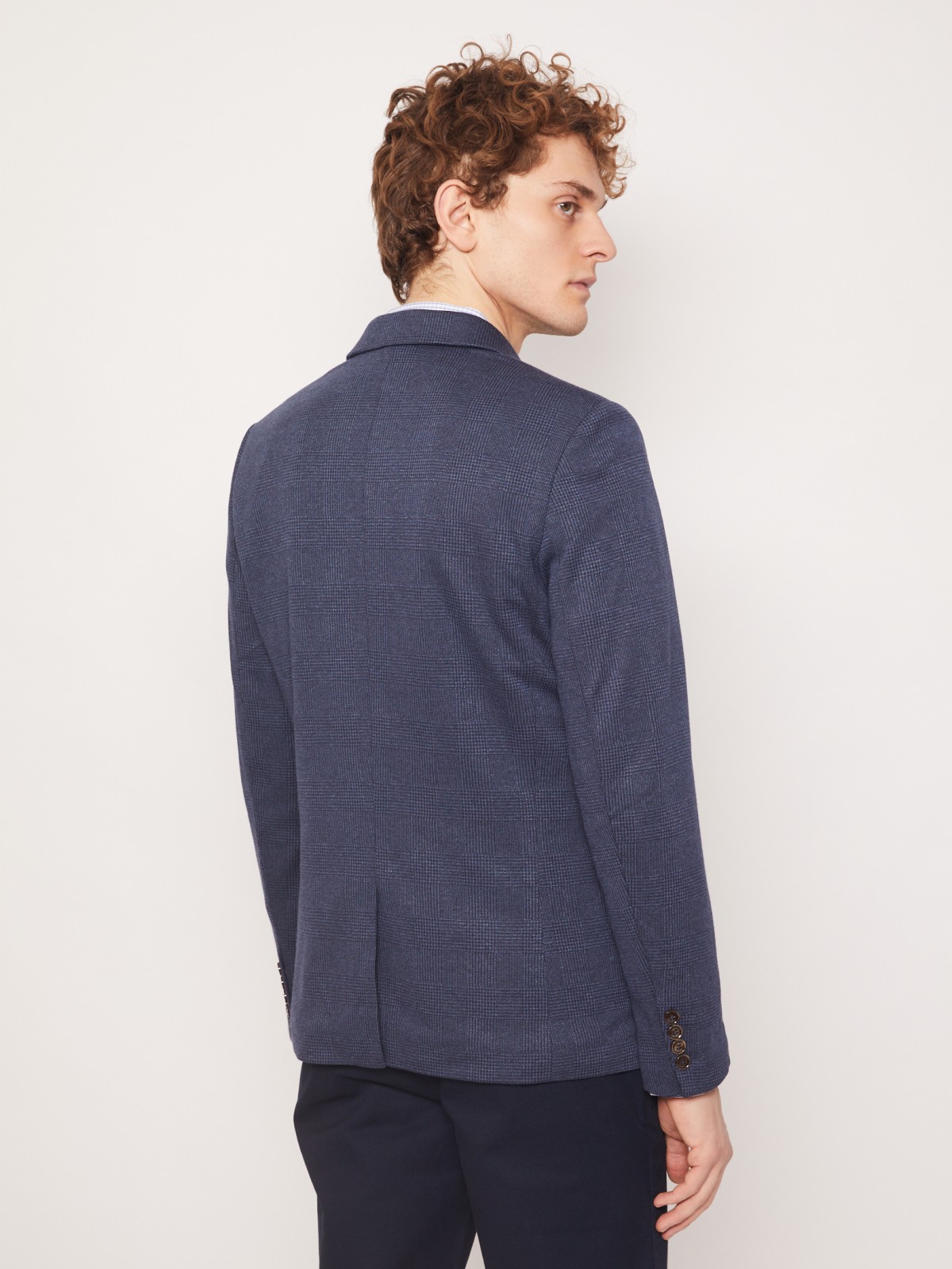 Пиджак однобортный zolla 011315466021, цвет голубой, размер S - фото 6