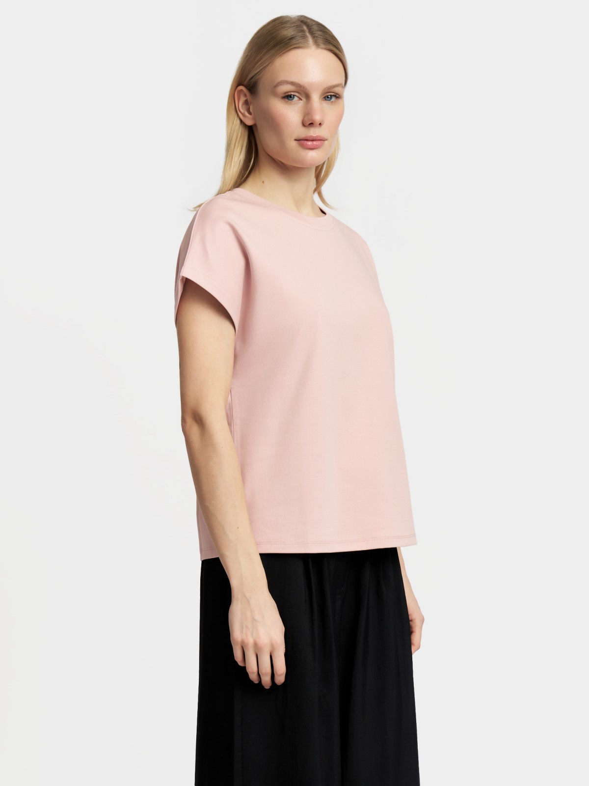 Футболка прямого силуэта из хлопка