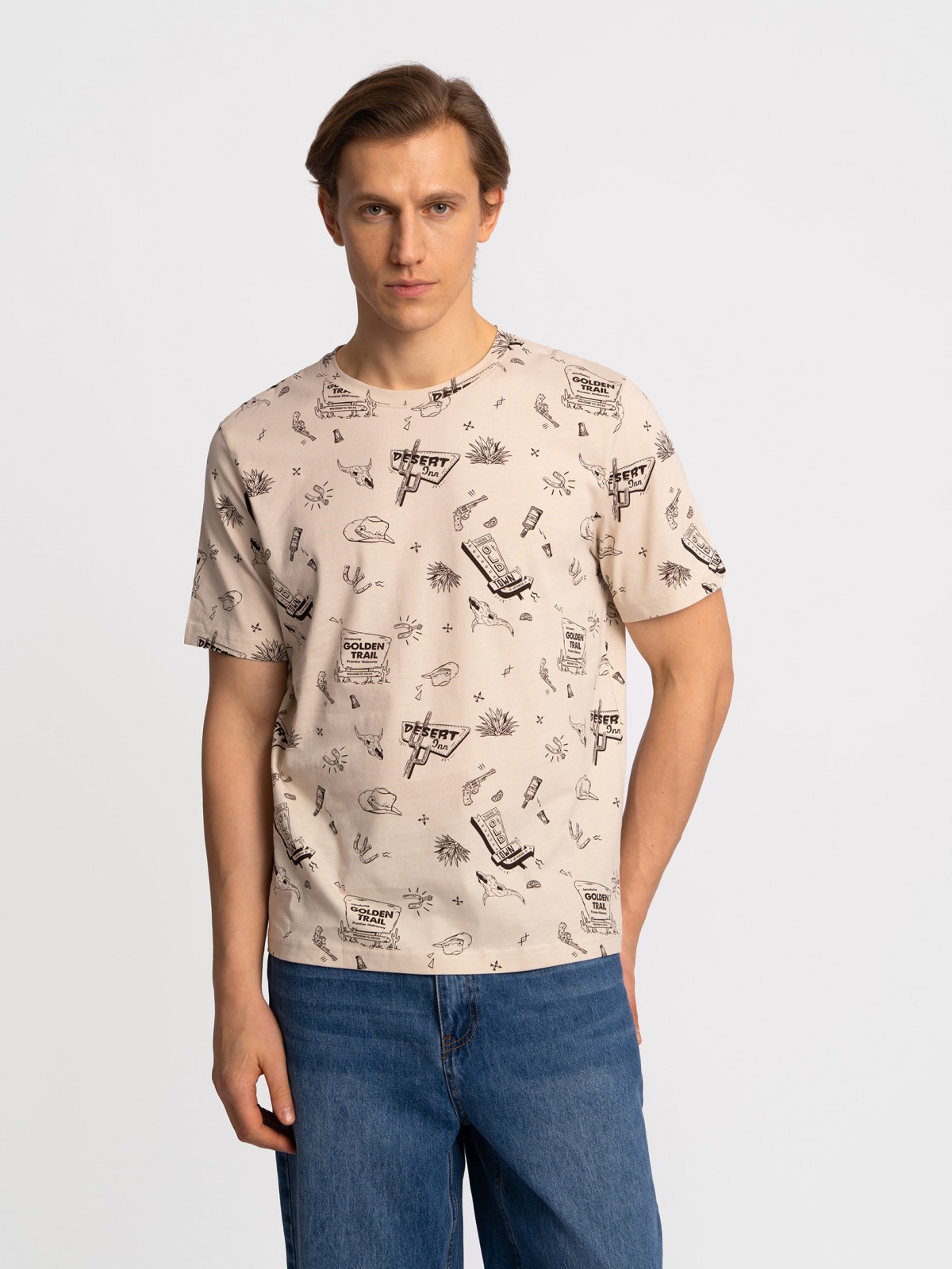 Футболка из хлопка с принтом