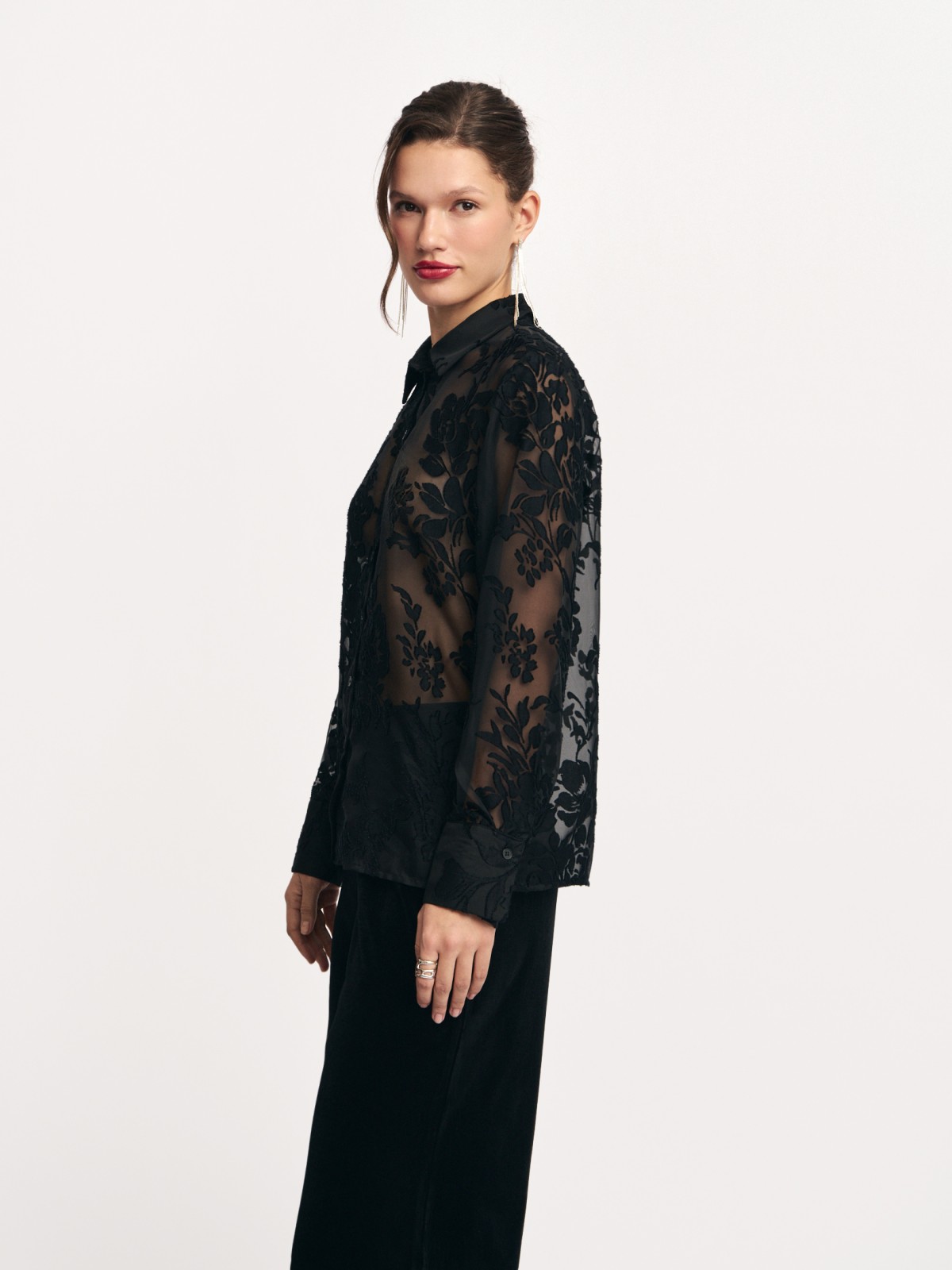 Рубашка с цветочным узором